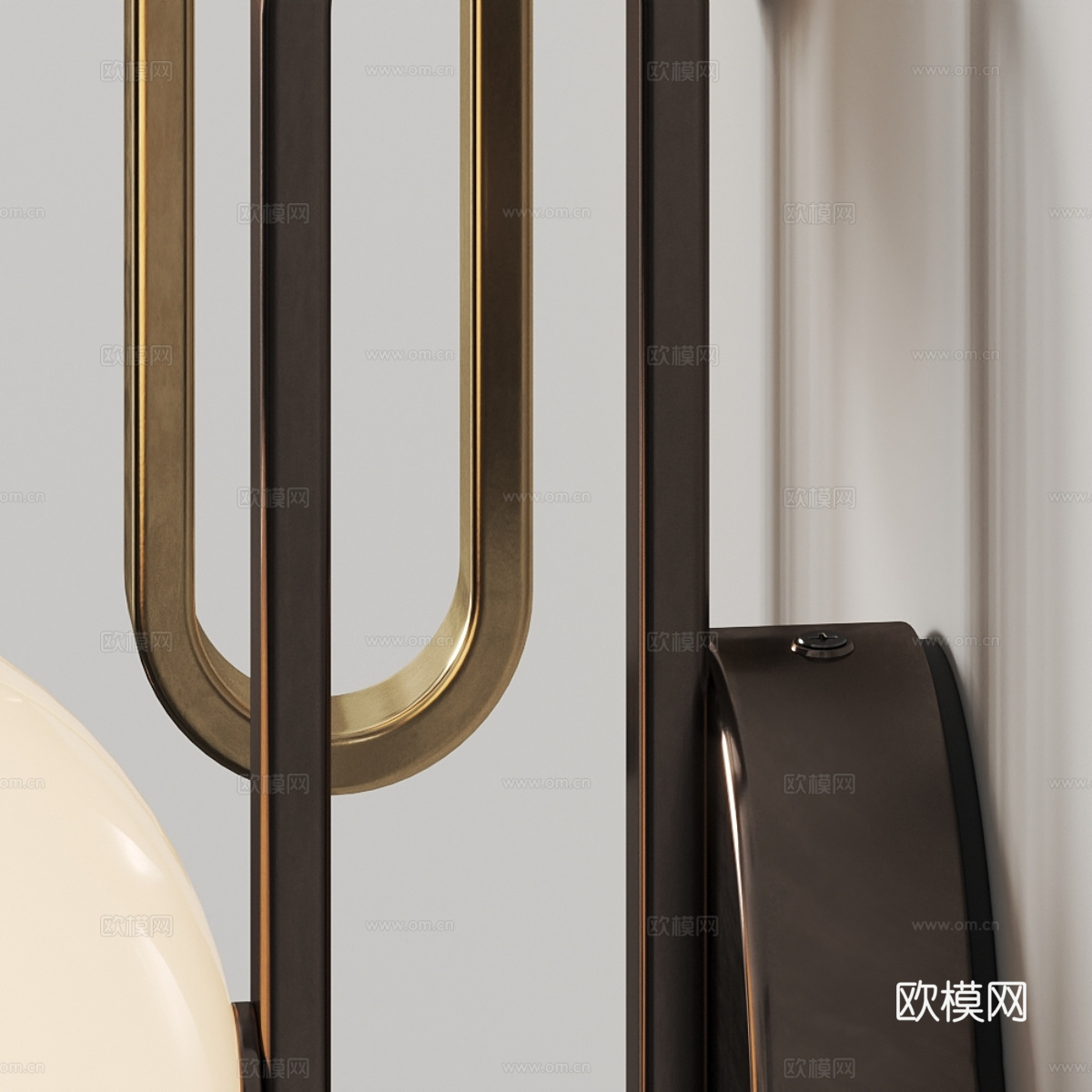 新中式轻奢装饰壁灯3d模型