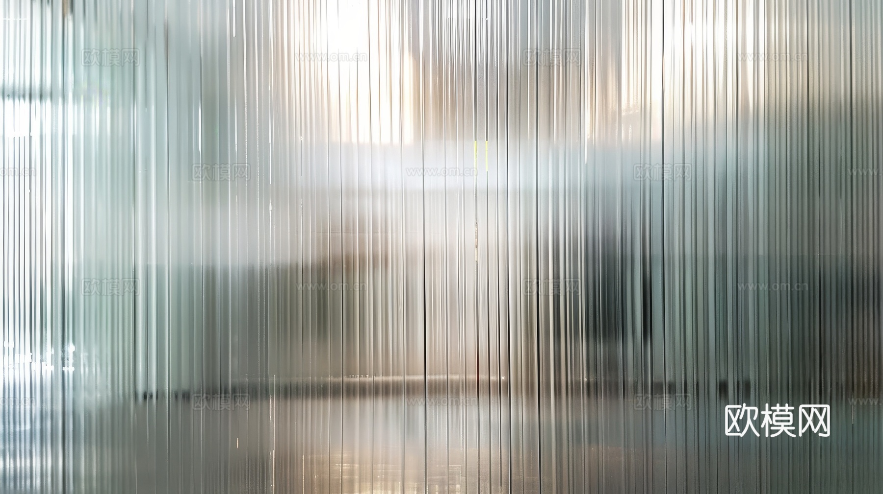 夹丝艺术玻璃幕墙隔断下载（渲染图7）