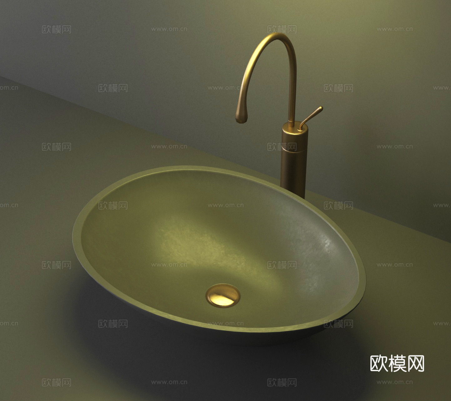 台盆 洗漱台 洗手盆su模型