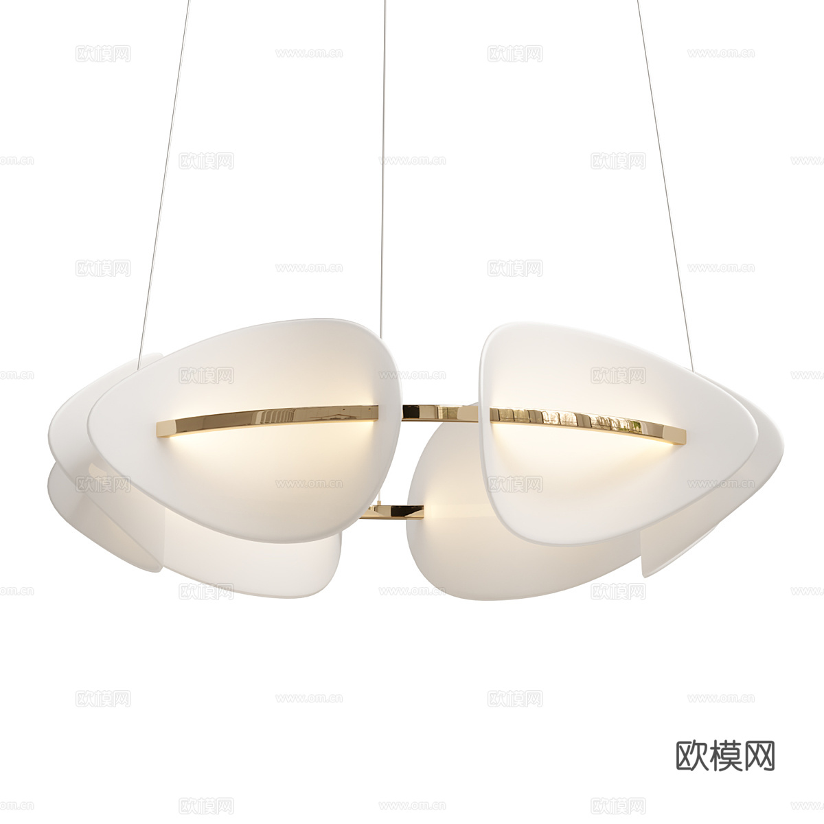 新中式轻奢装饰吊灯3d模型