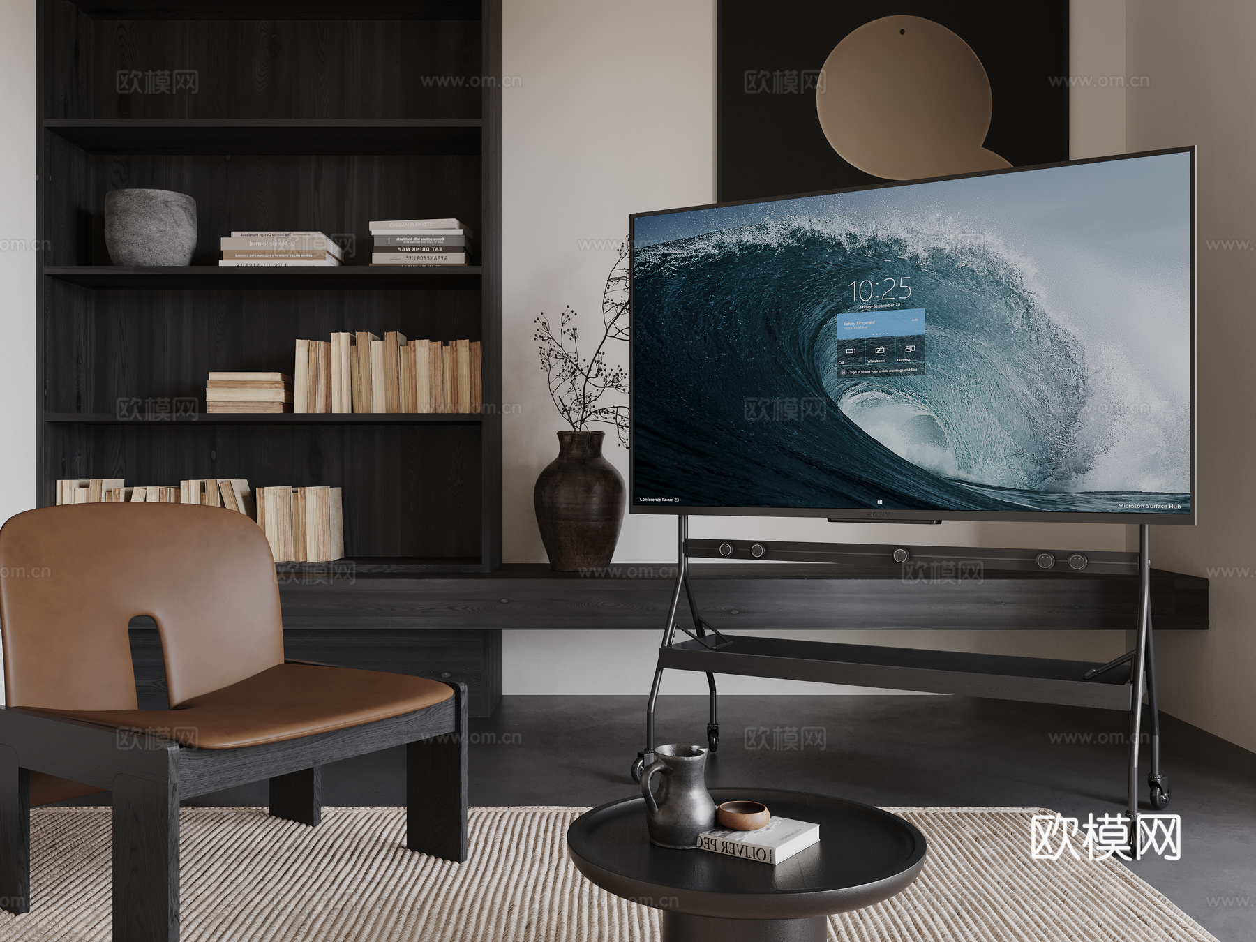 中古支架电视 移动电视 落地电视3d模型