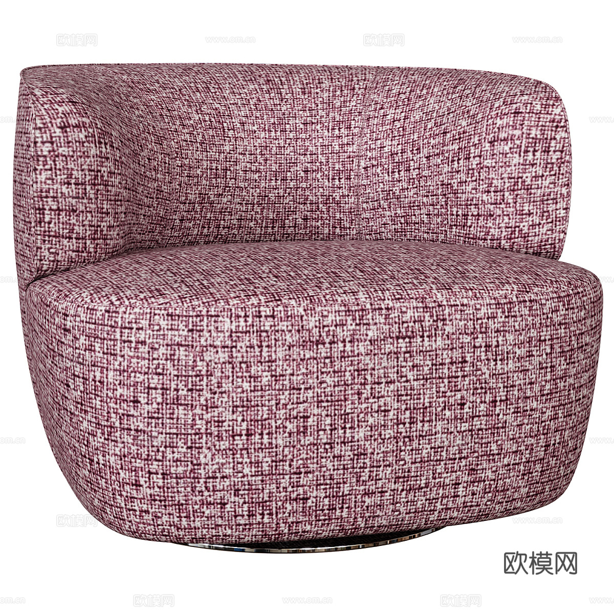 现代意式布艺扶手椅3d模型