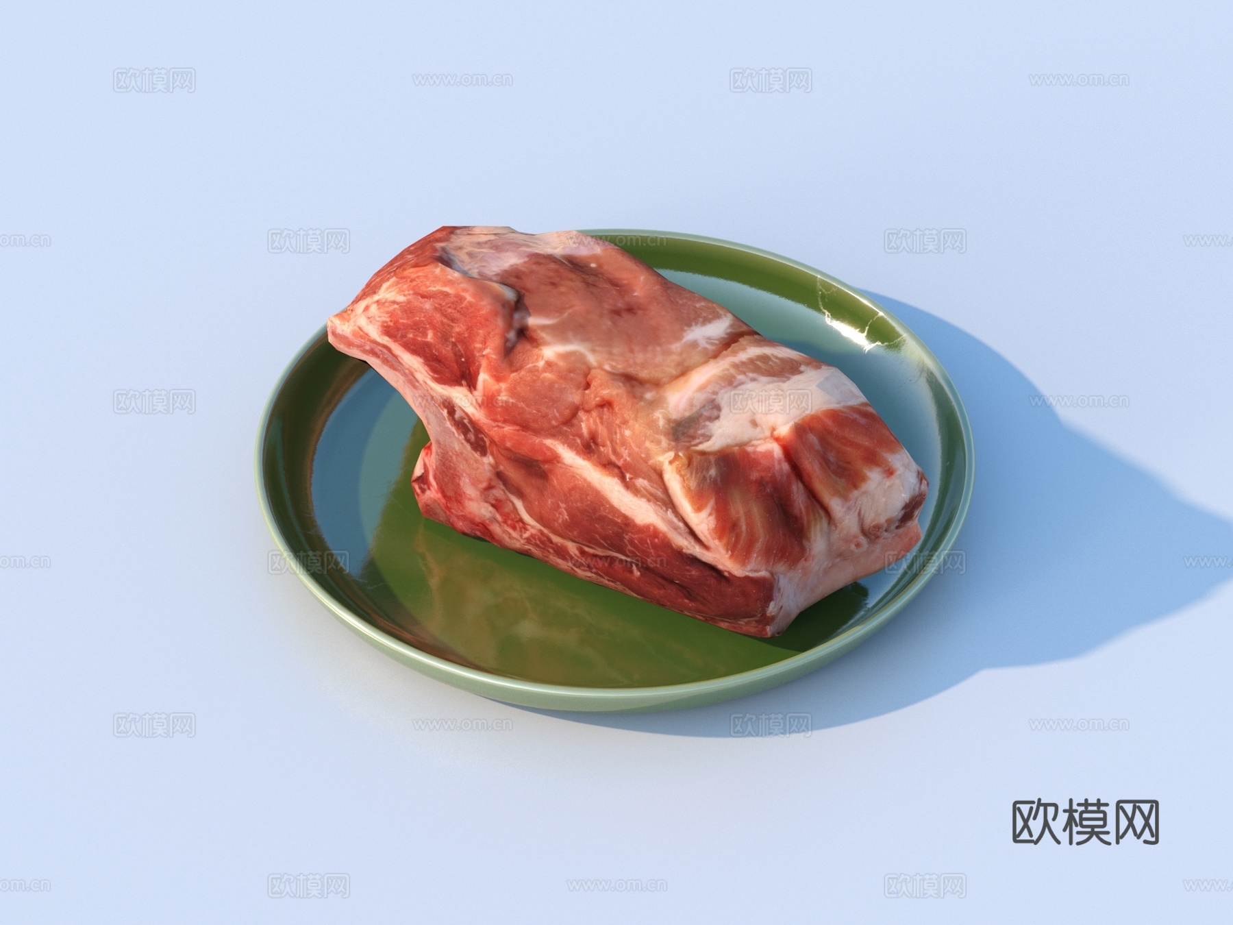 肉 猪肉 牛肉 羊肉 肉片 肉块 食物3d模型