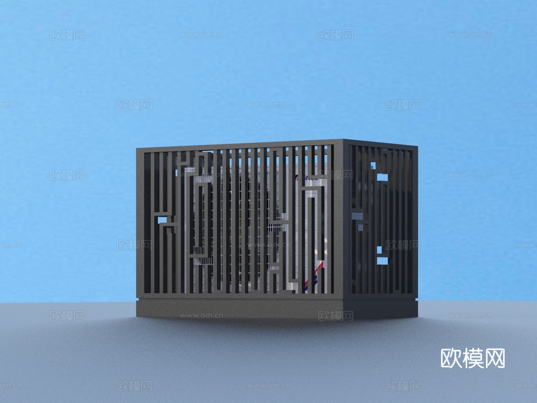 空调架 空调外机 格栅装饰3d模型