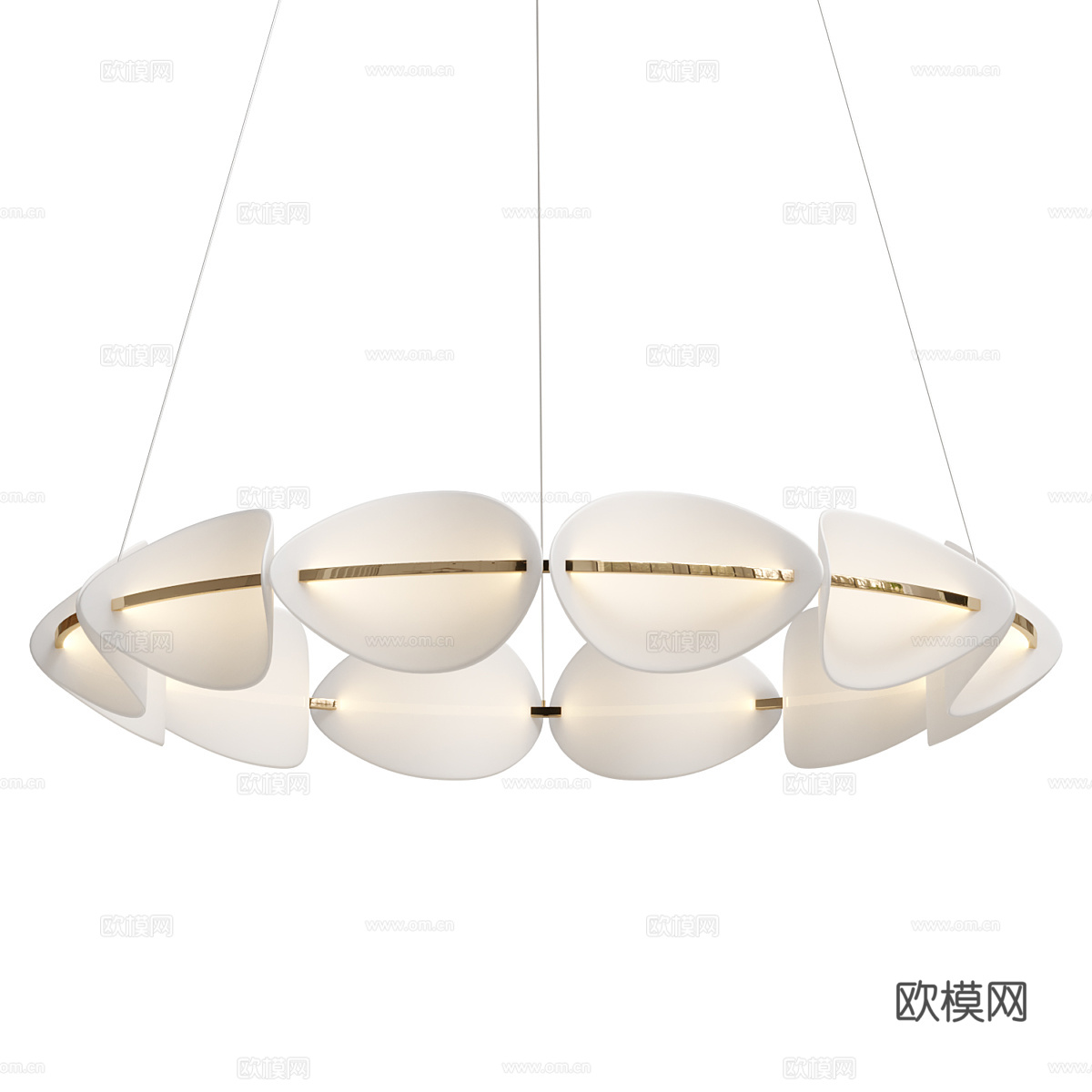 新中式轻奢装饰吊灯3d模型