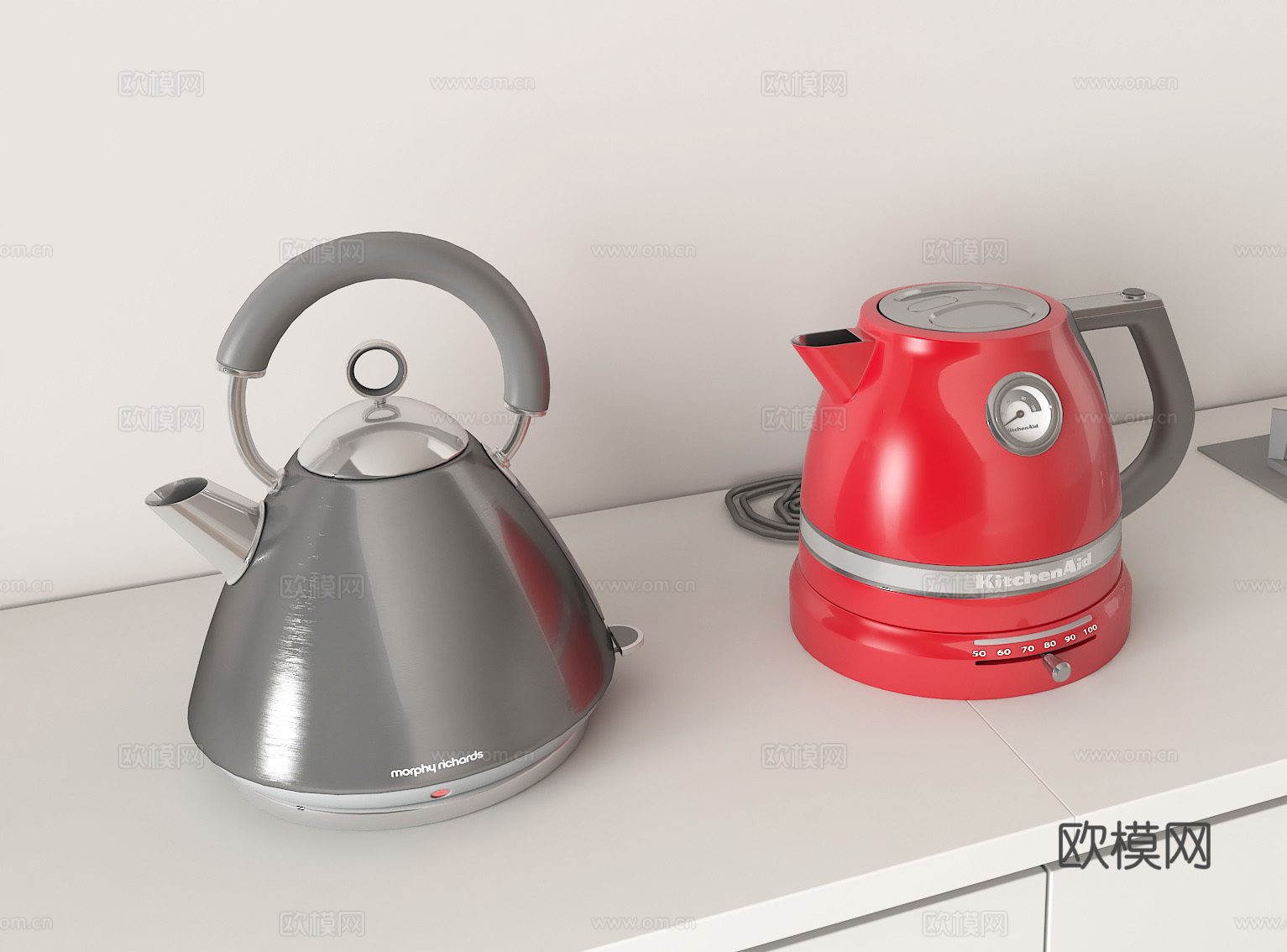 现代厨房用品 厨房小家电 #不锈钢电水壶 家用热水壶3d模型