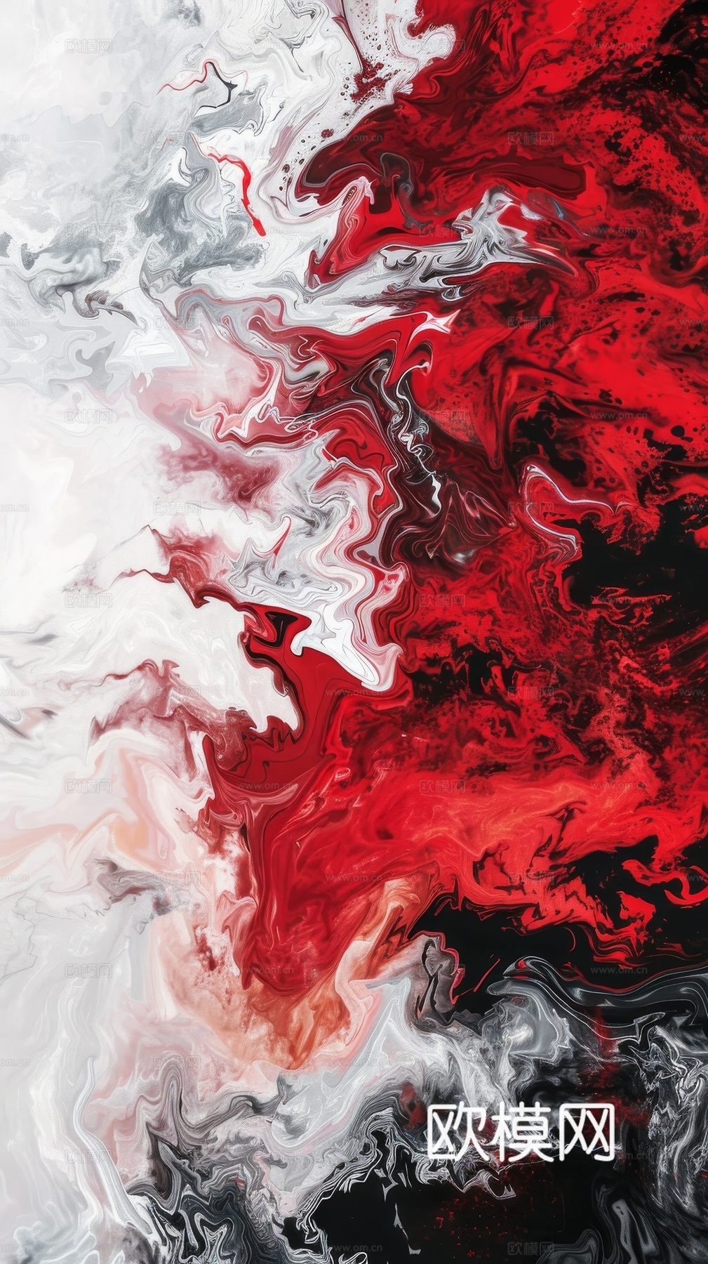 高清新款抽象装饰挂画下载（渲染图6）