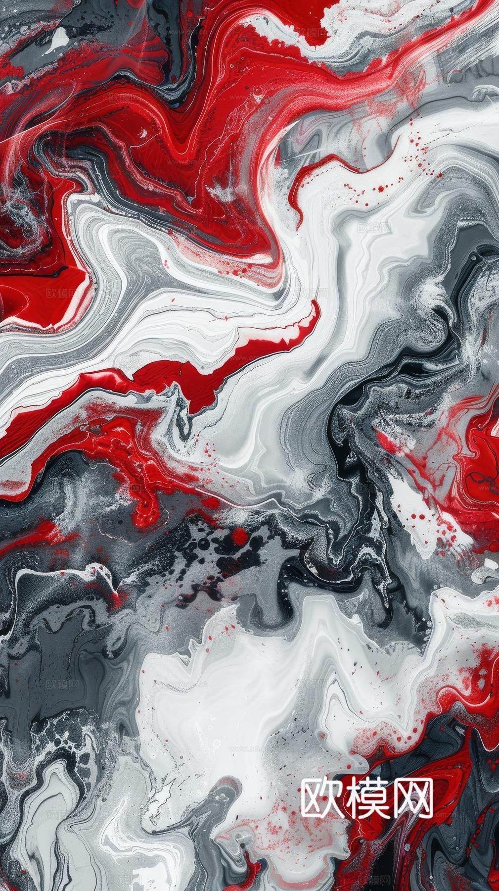 高清新款抽象装饰挂画下载（渲染图8）