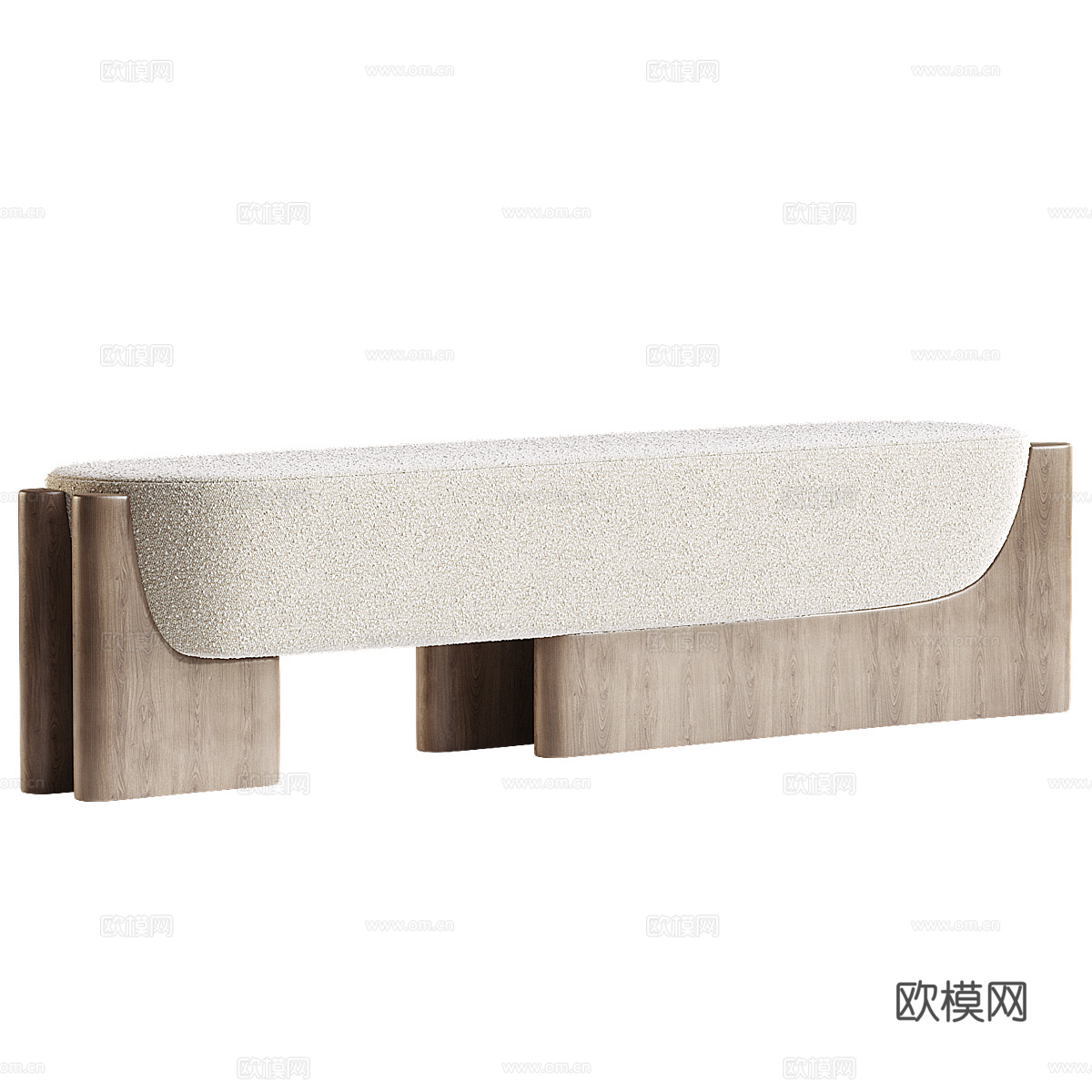 新中式床尾凳 长凳 条凳3d模型