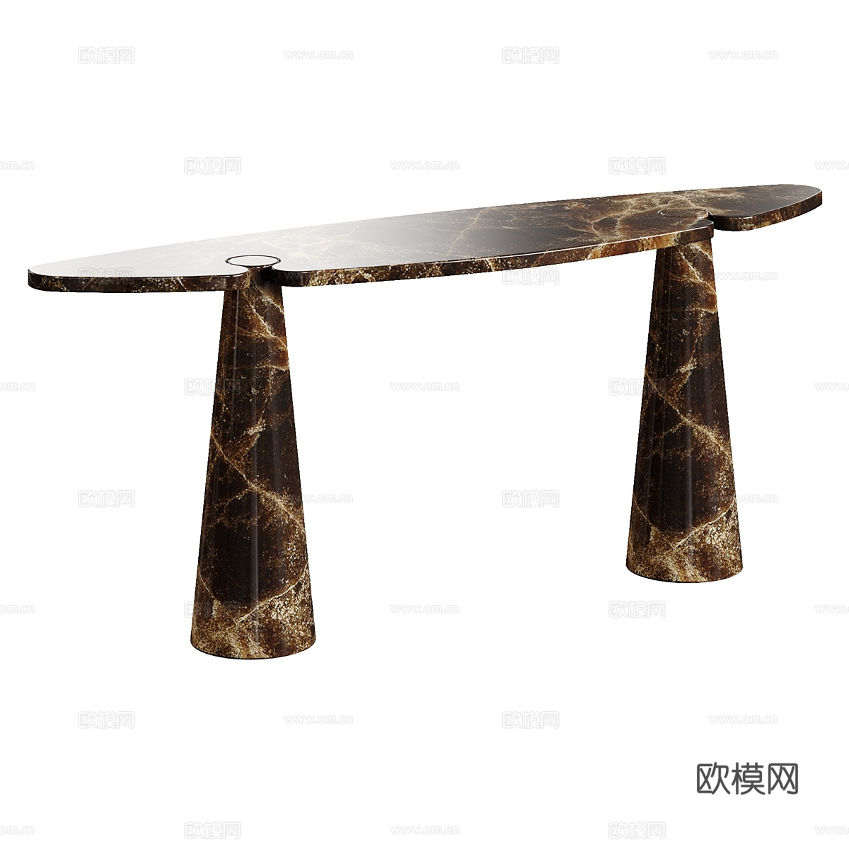 现代意式大理石端景台3d模型