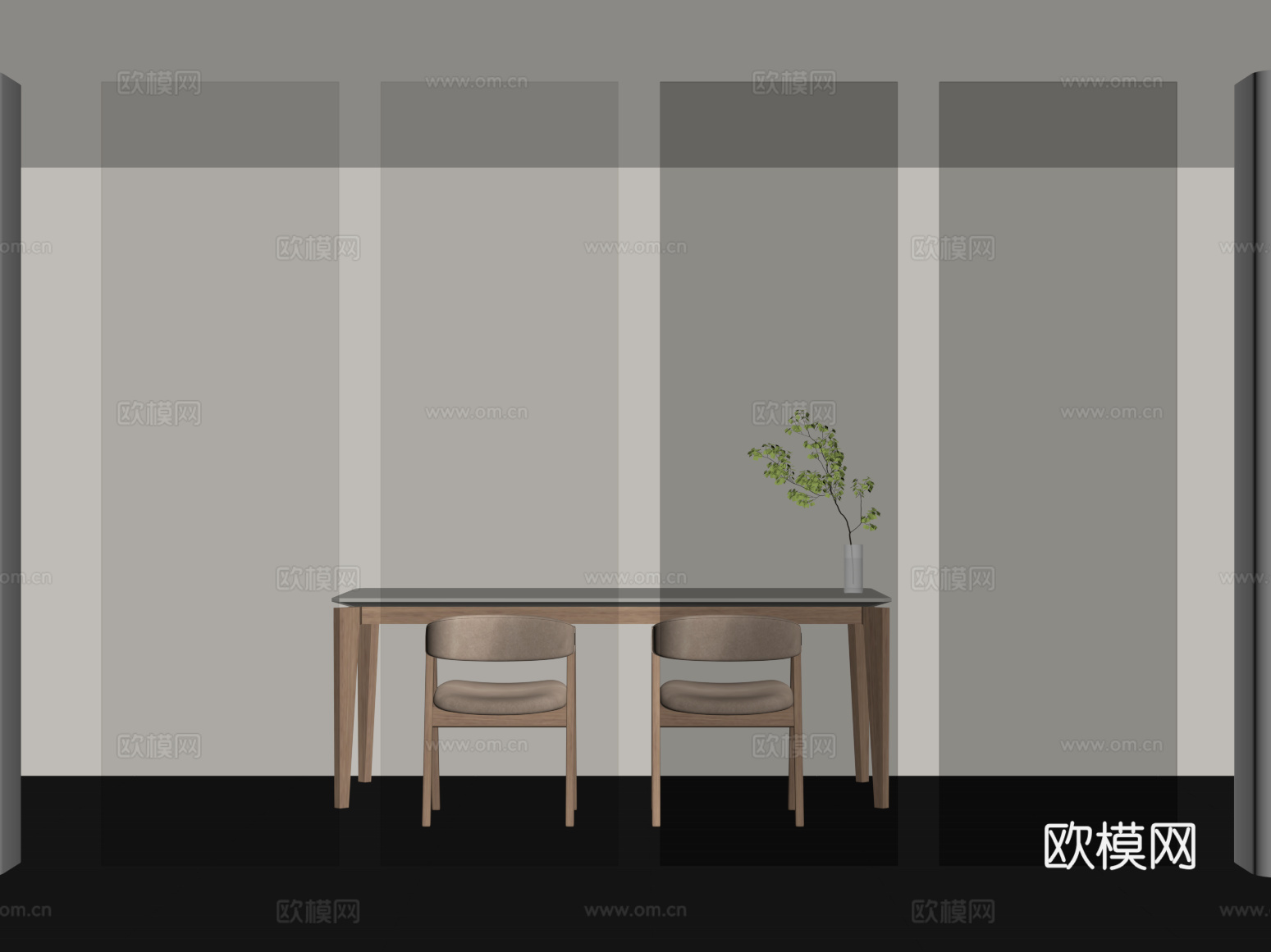 现代玻璃 彩色渐变 渐变 装饰玻璃su模型
