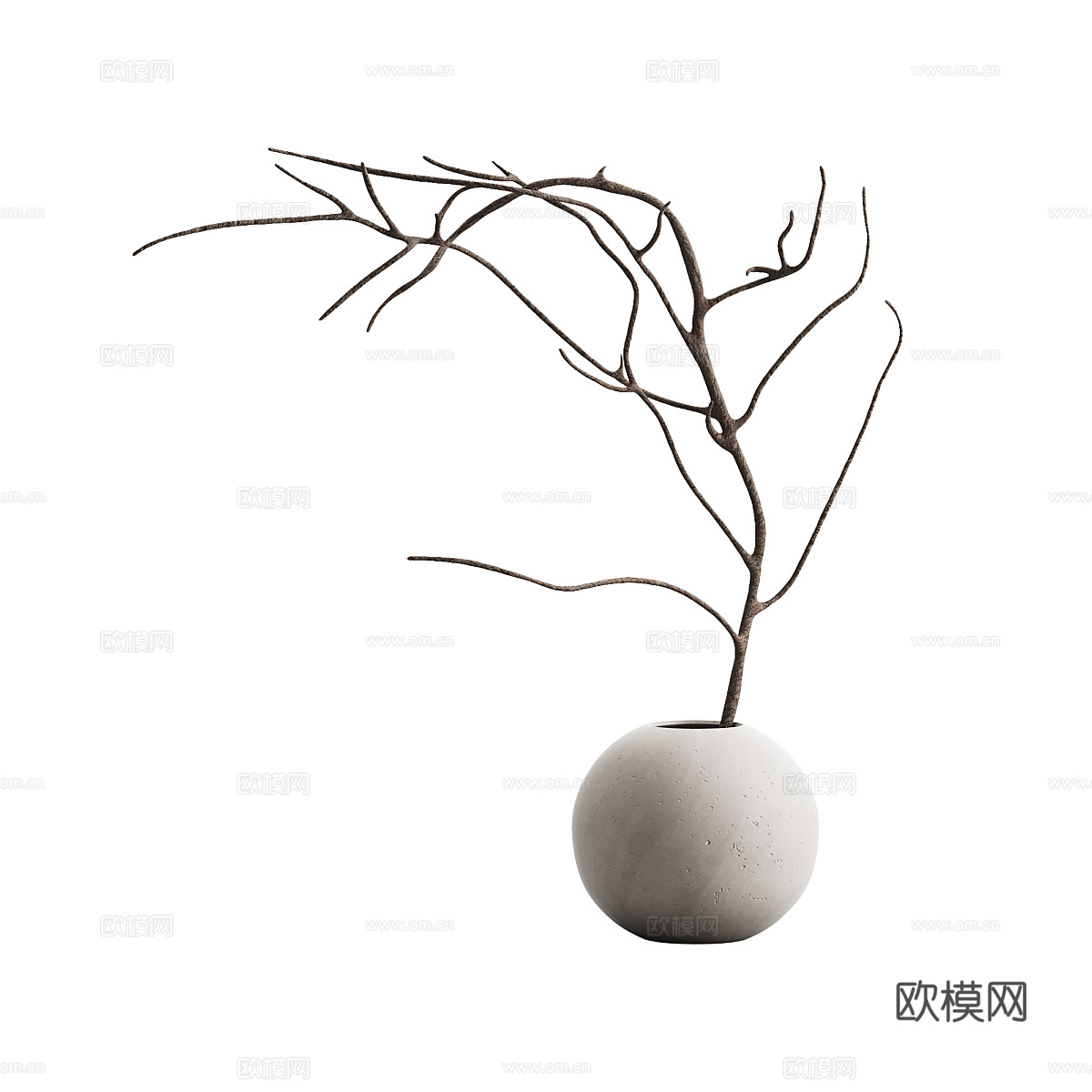 新中式花瓶花艺3d模型