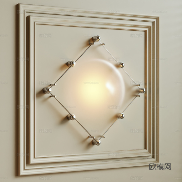 現(xiàn)代壁燈 金屬燈3d模型下載