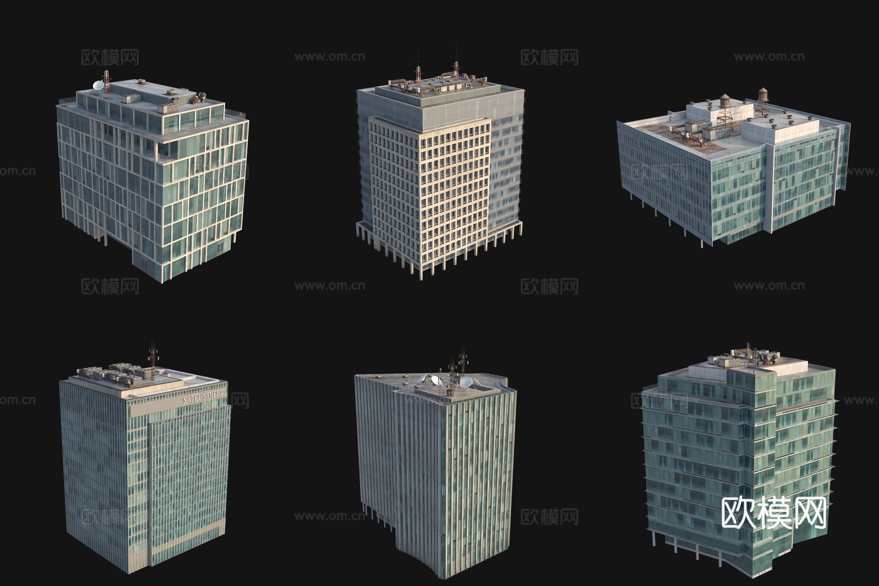 精细城市配楼3d模型