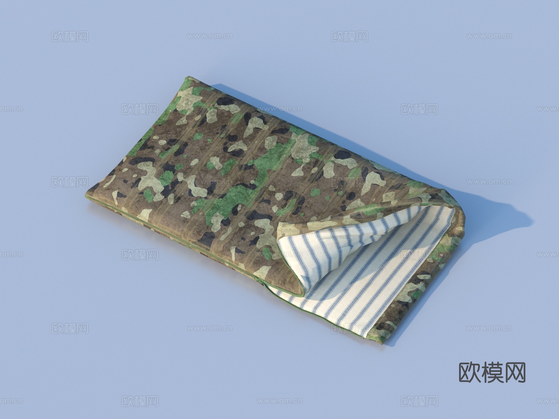 睡袋 露营工具3d模型