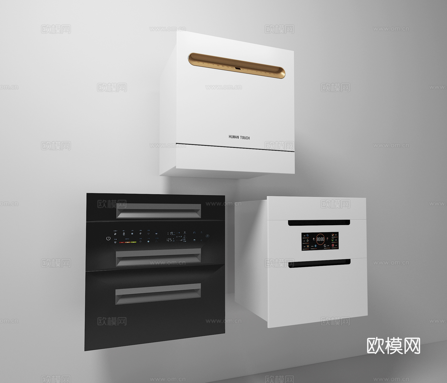 现代简约嵌入式消毒柜3d模型