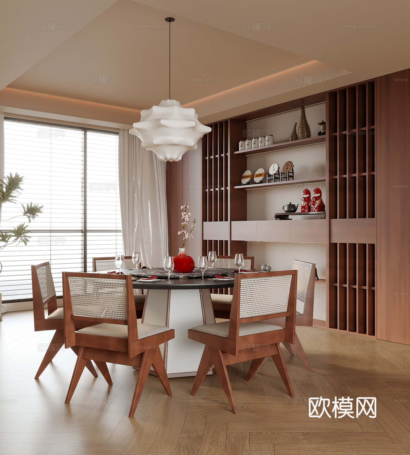 现代餐厅 餐桌椅3d模型