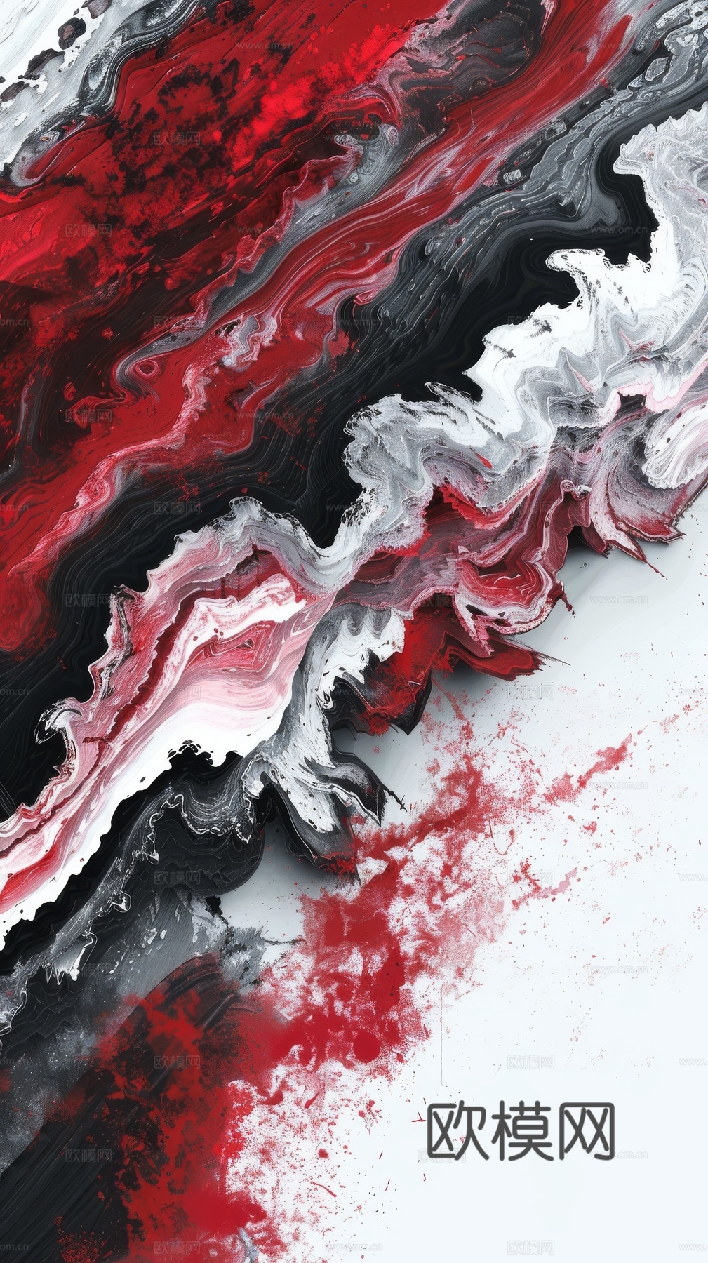 高清新款抽象装饰挂画下载（渲染图7）