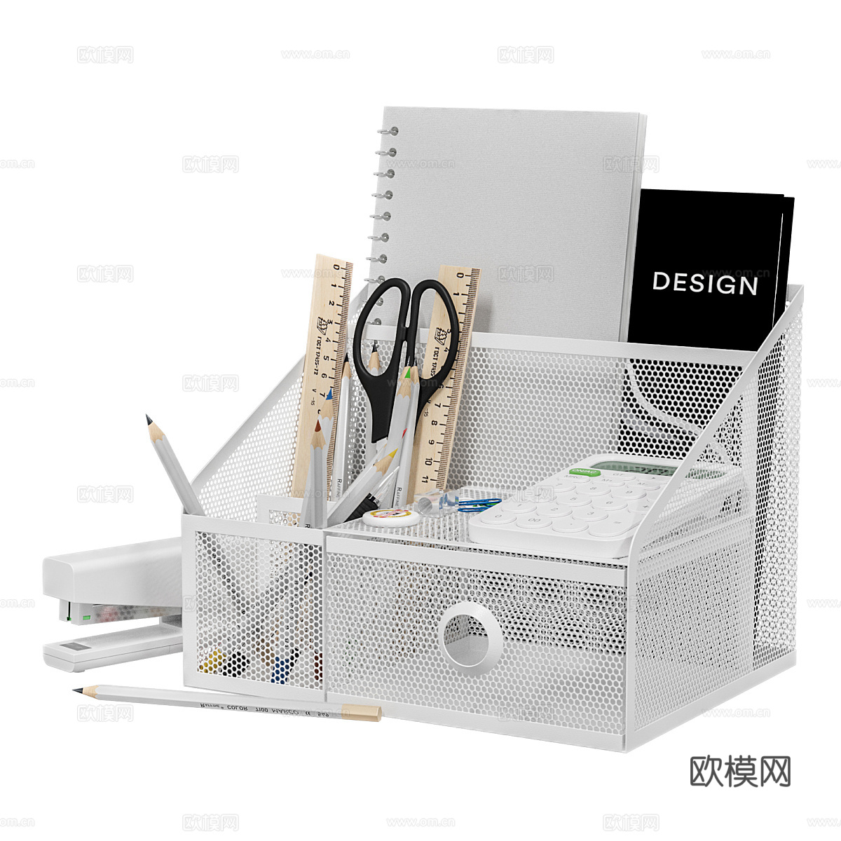 现代办公文具 办公用品3d模型