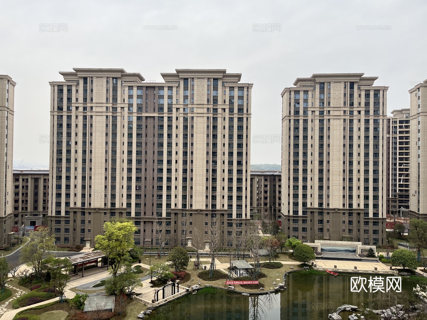 小区高层外景贴图