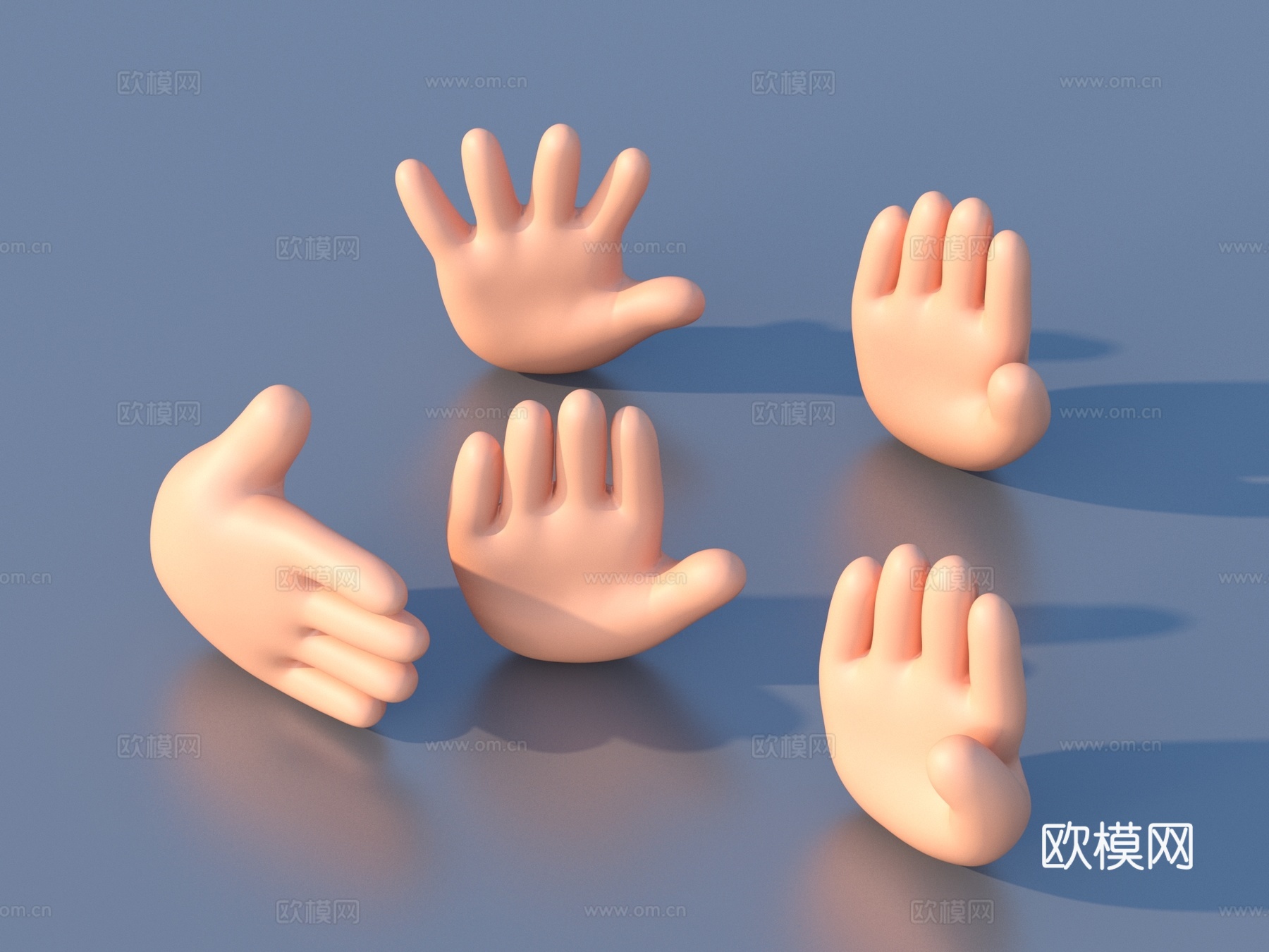 手势 手模 手掌3d模型