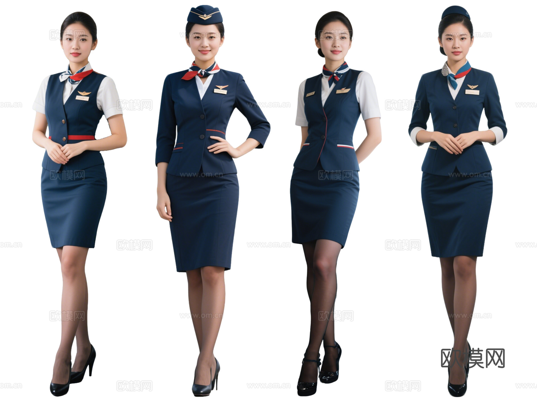 PS免抠现代人物 空姐 空乘人员 乘务人员 航空美女