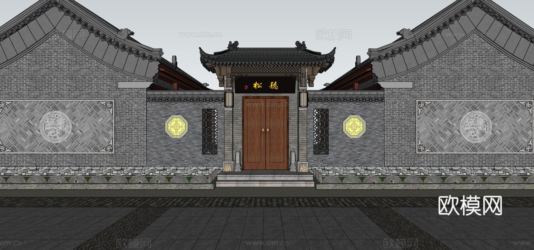 古代祠堂古苗寺庙古建筑su模型