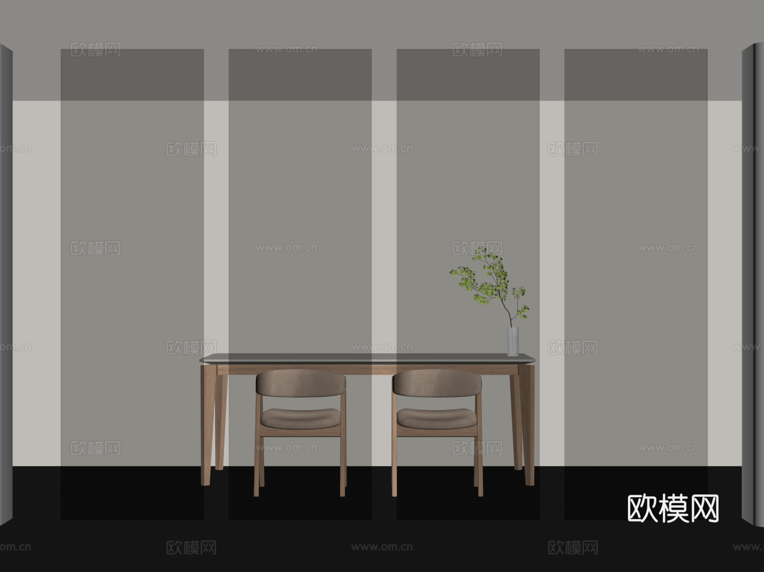 现代玻璃 彩色渐变 渐变 装饰玻璃su模型