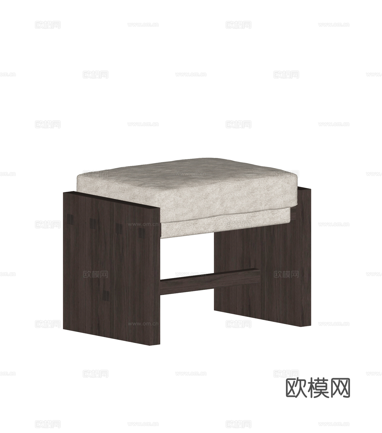 中古风沙发凳 矮凳 换鞋灯 方凳 凳子 木凳su模型