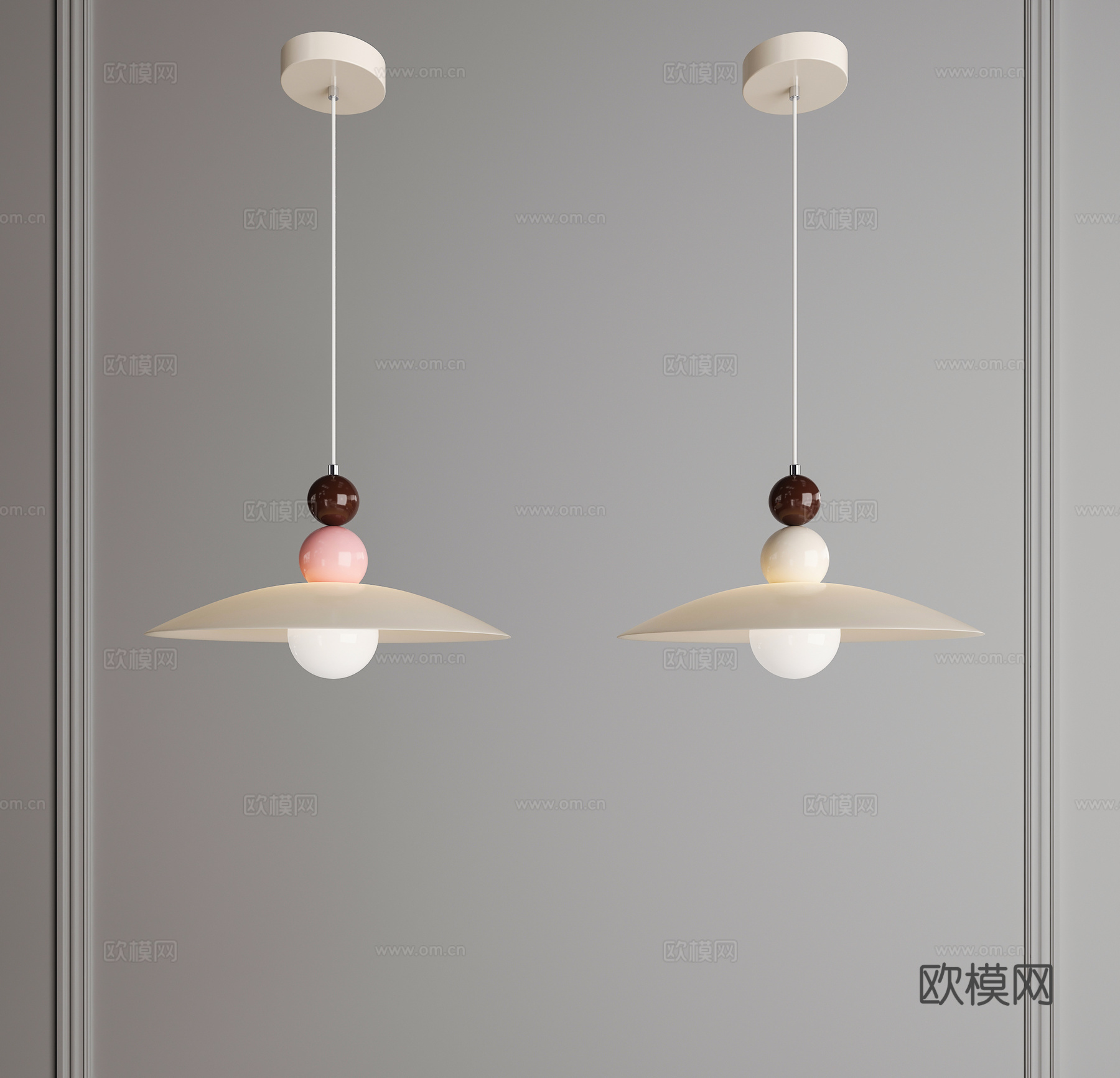 奶油风吊灯 中古吊灯 餐厅吊灯 飞碟吊灯 法式吊灯 北欧吊灯3d模型