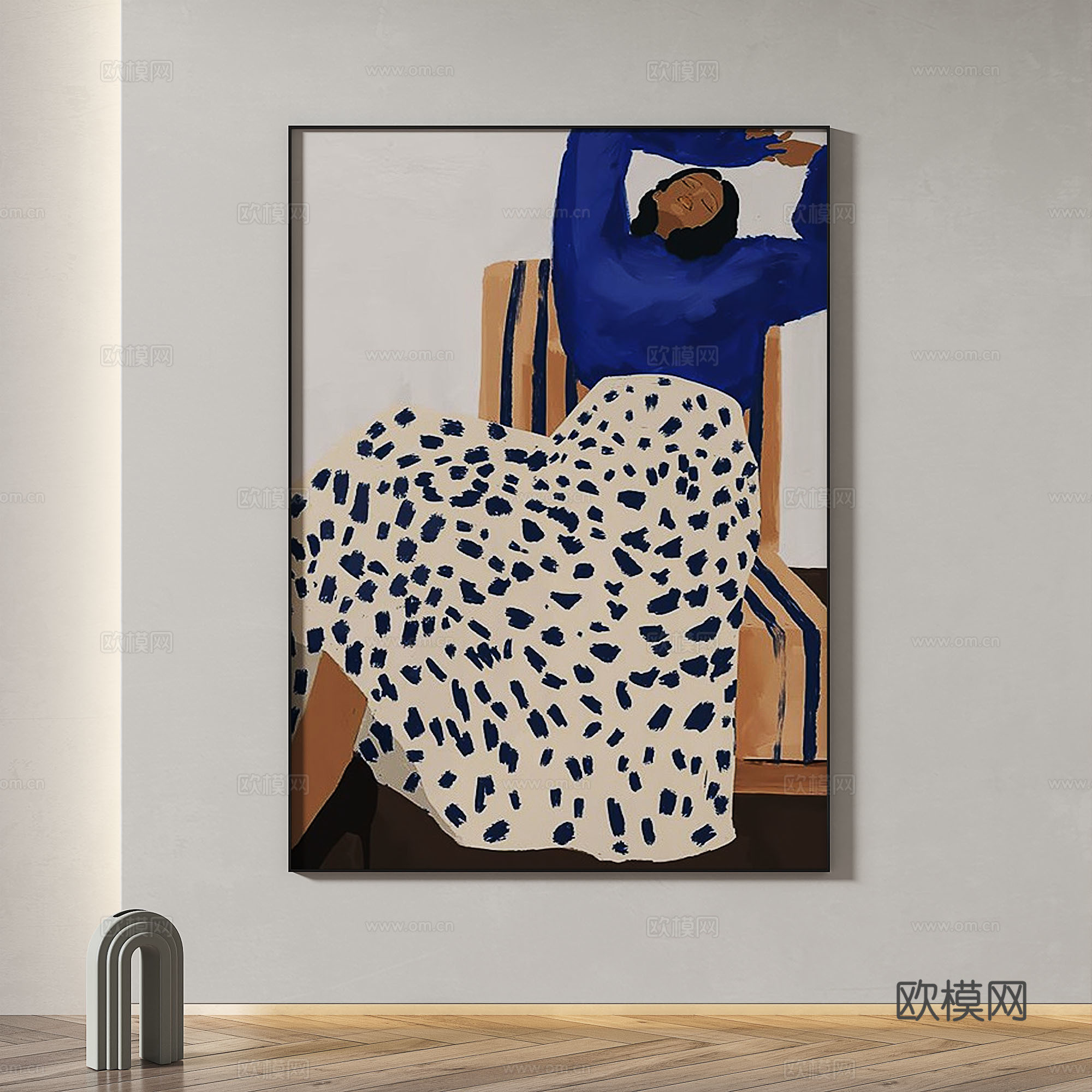 现代，简约，抽象，轻奢，复古，装饰画3d模型