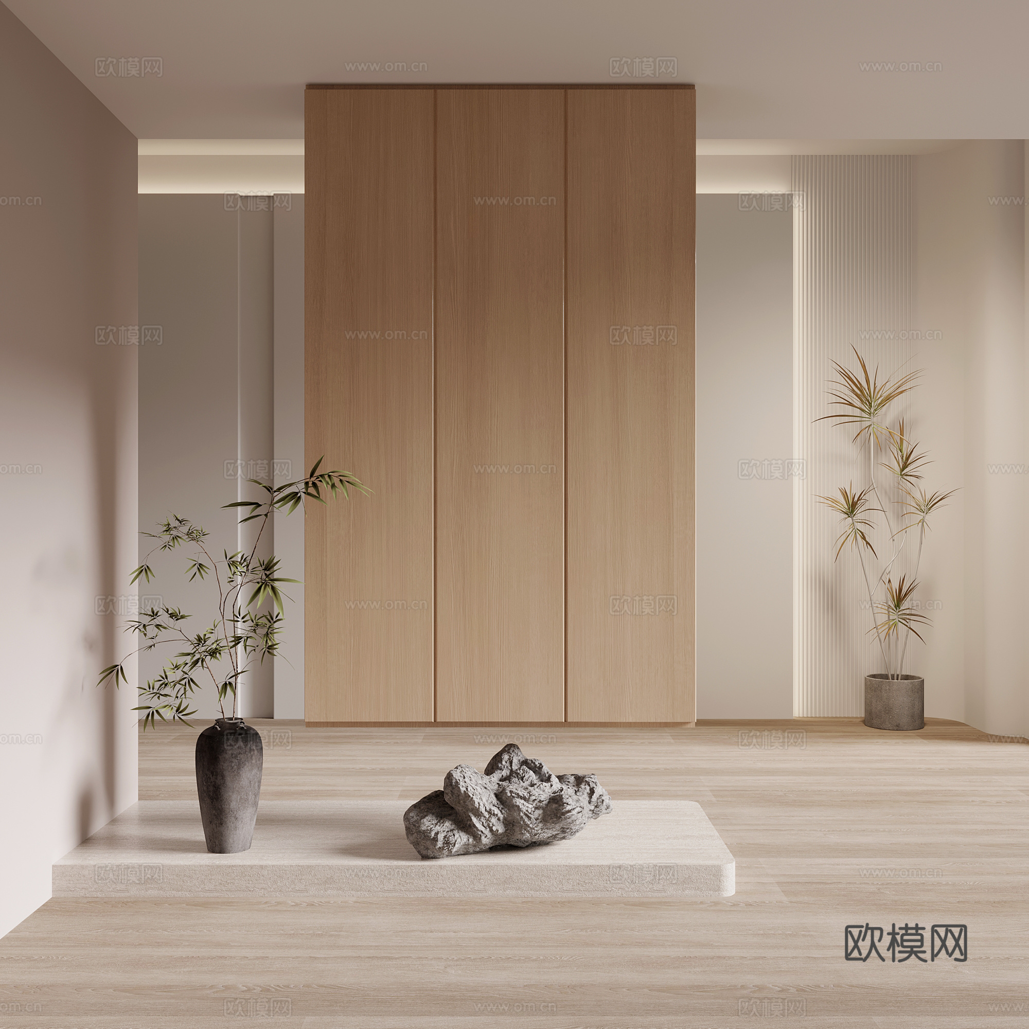 玄关 日式玄关 玄关鞋柜 端景柜su模型