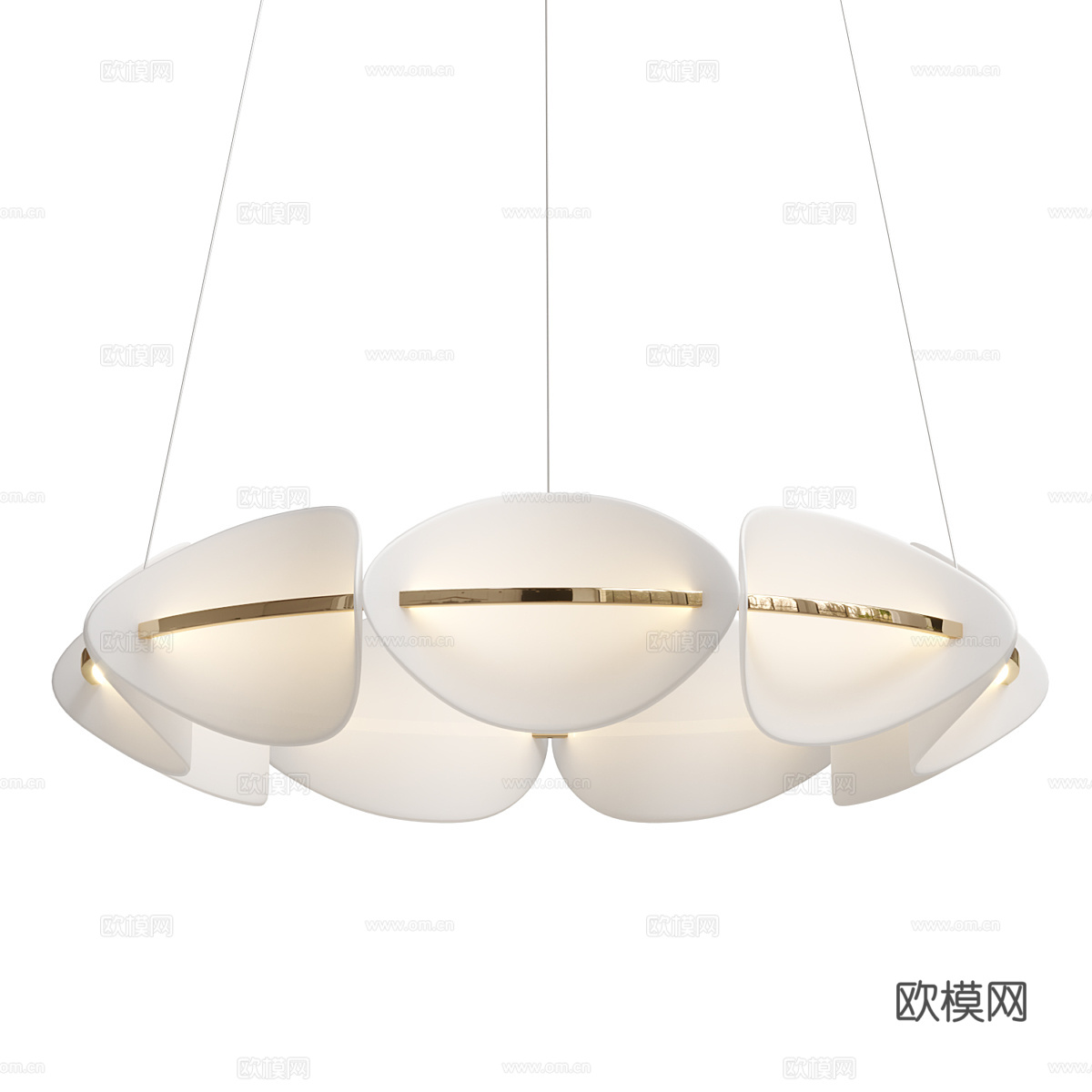 新中式轻奢装饰吊灯3d模型
