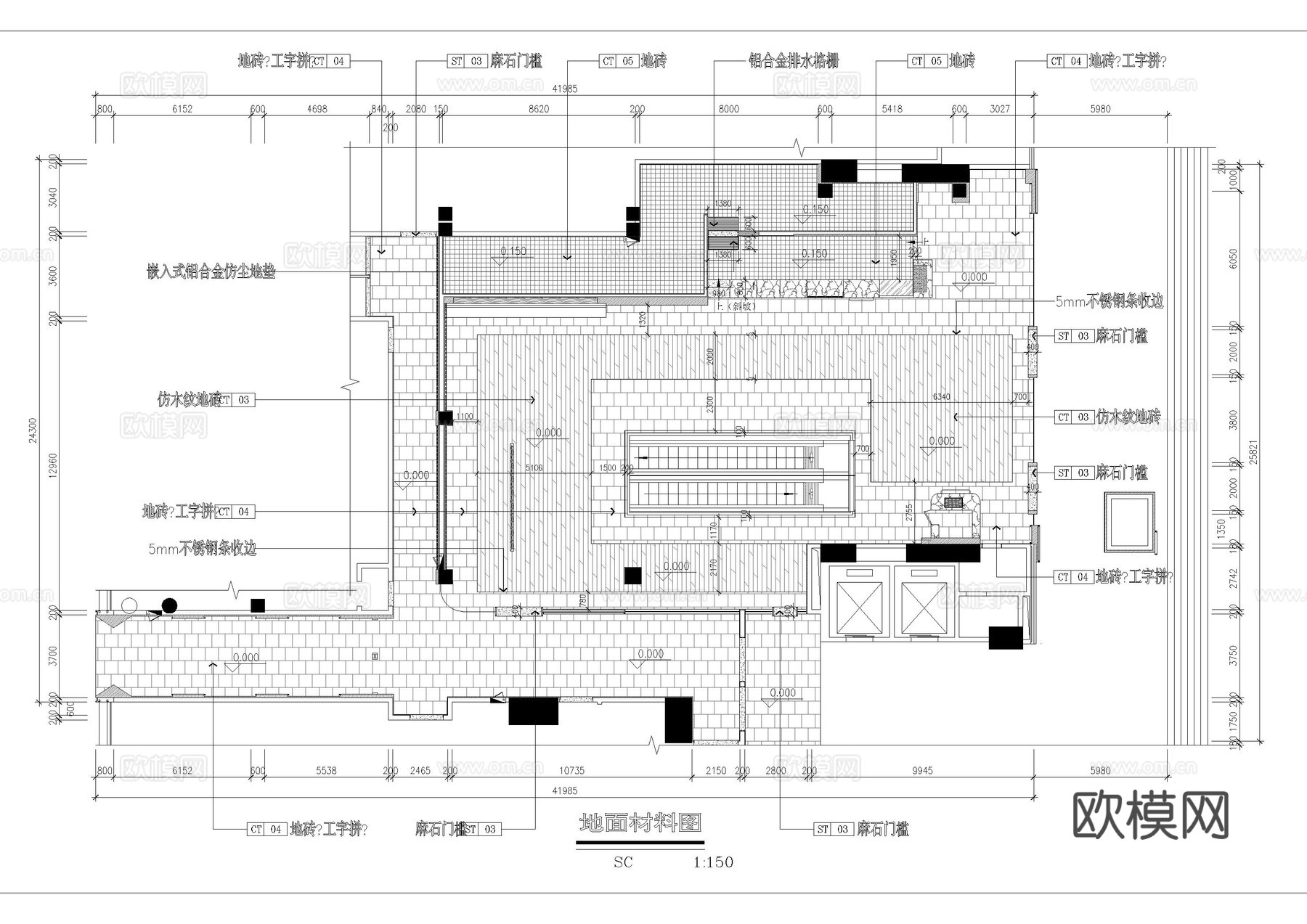 奈雪奶茶店施工图cad施工图