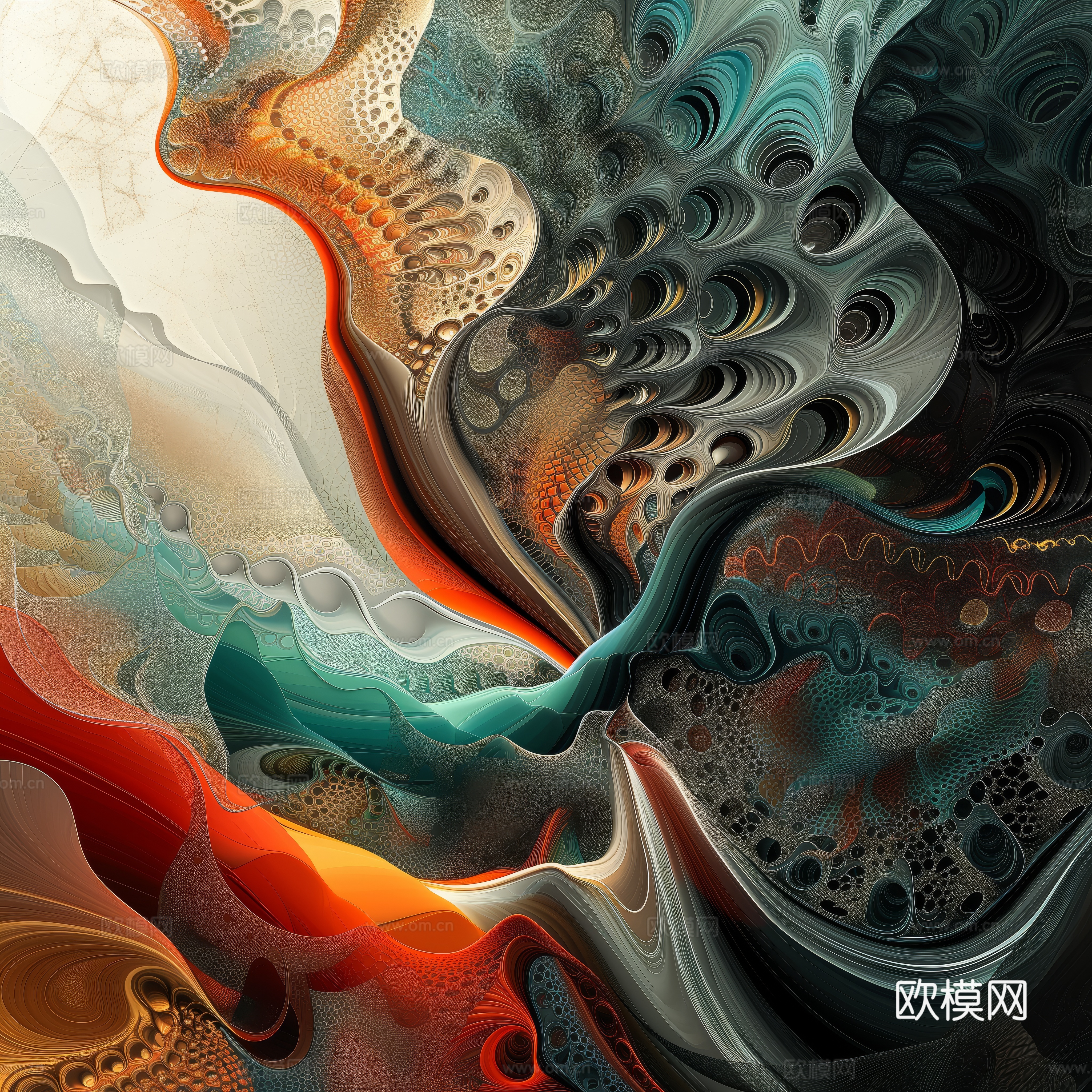 高清新款抽象装饰挂画