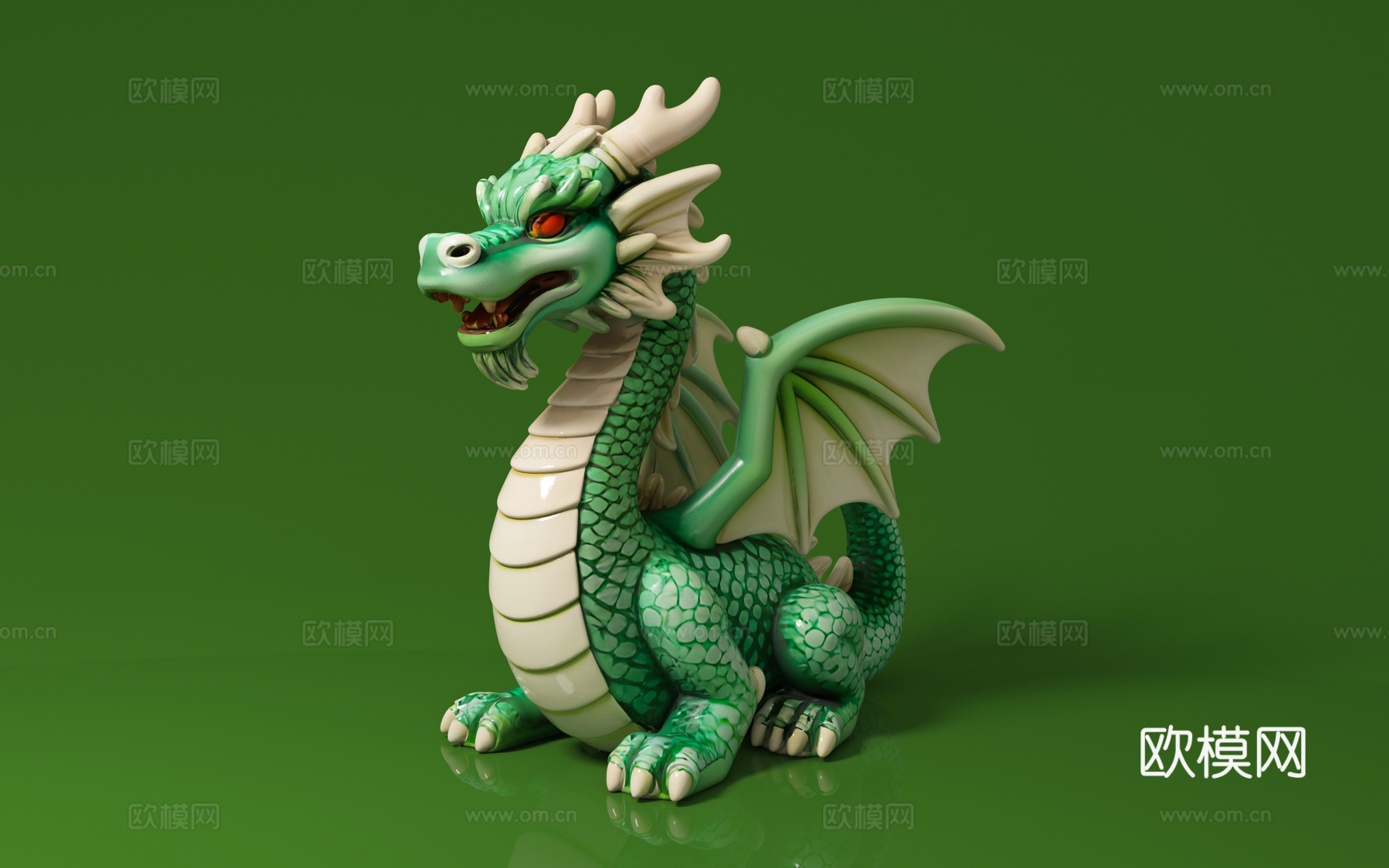 巨龙飞龙 神兽摆件 动物摆件 动漫风格 手办摆件 玩具公仔3d模型