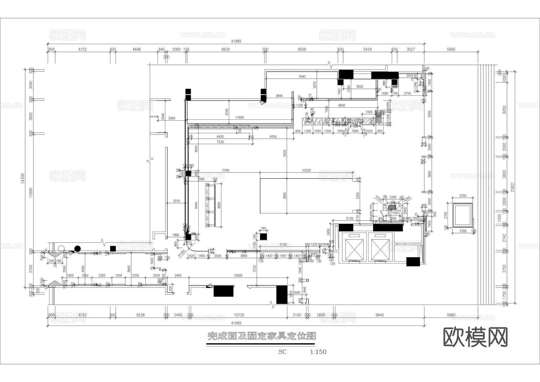 奈雪奶茶店施工图cad施工图
