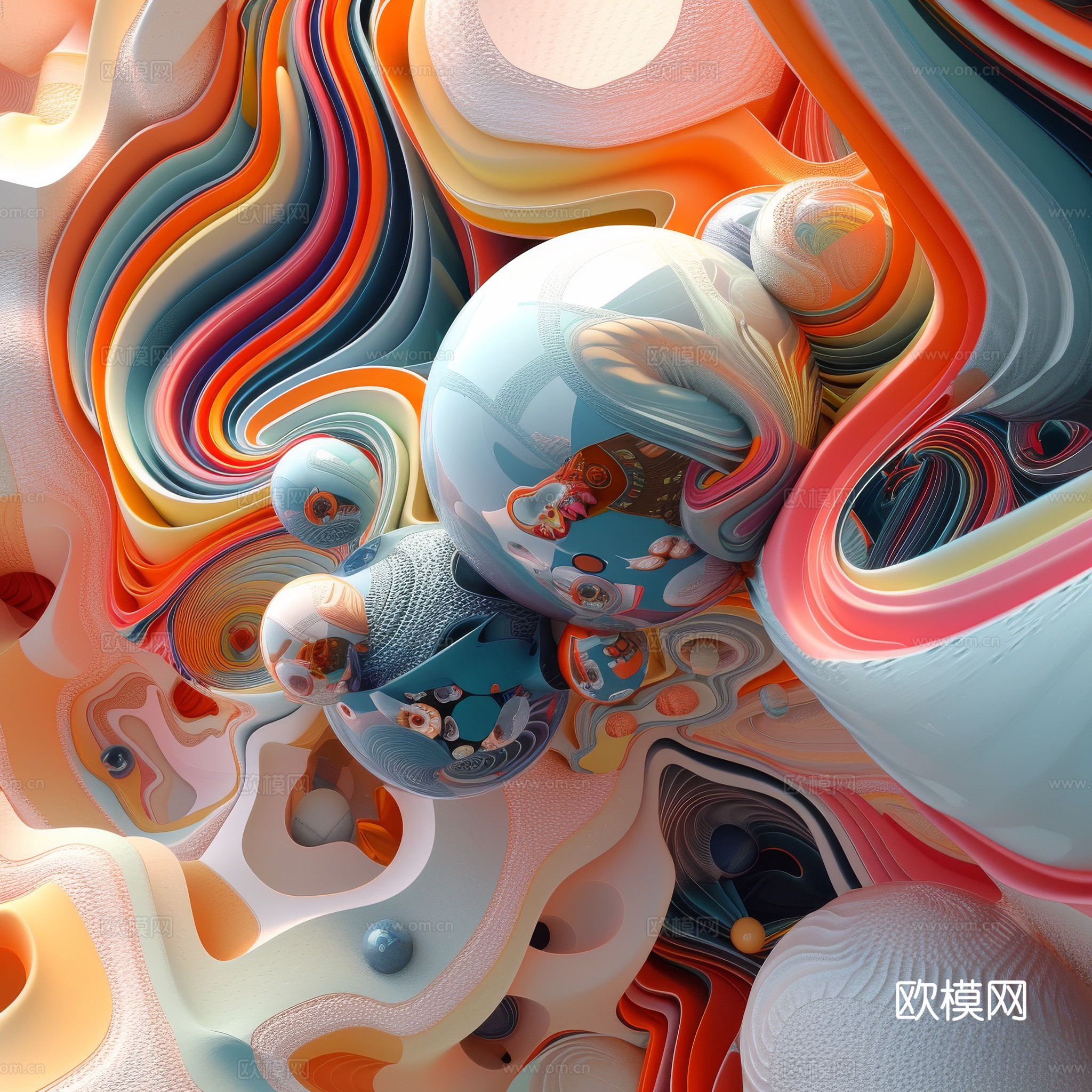 高清新款抽象装饰挂画