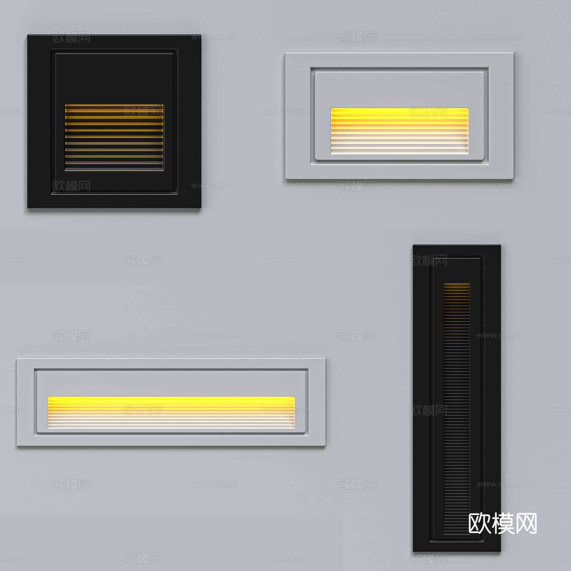 踏步灯 感应灯 墙角灯 楼梯台阶小夜灯 过道灯3d模型