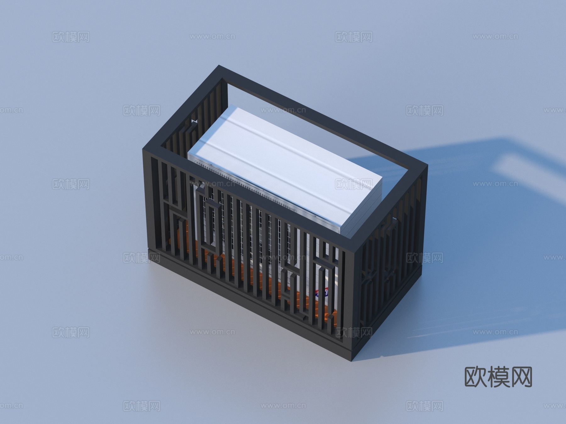 空调架 空调外机 格栅装饰3d模型