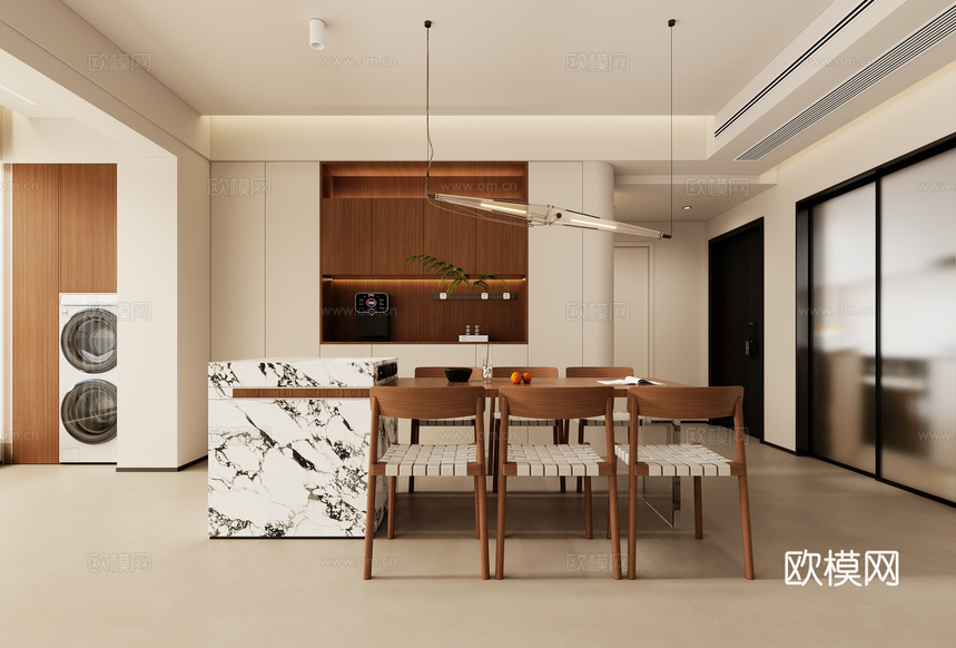 現(xiàn)代餐廳3d模型下載