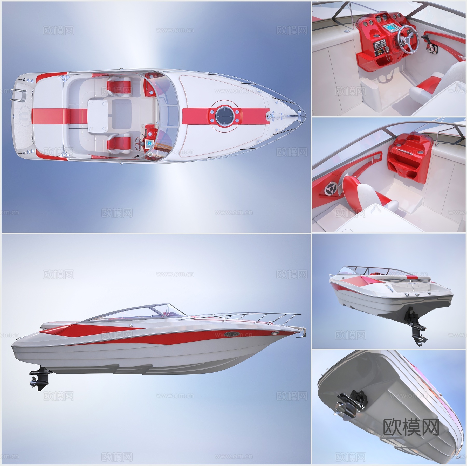 现代快艇 快艇3d模型