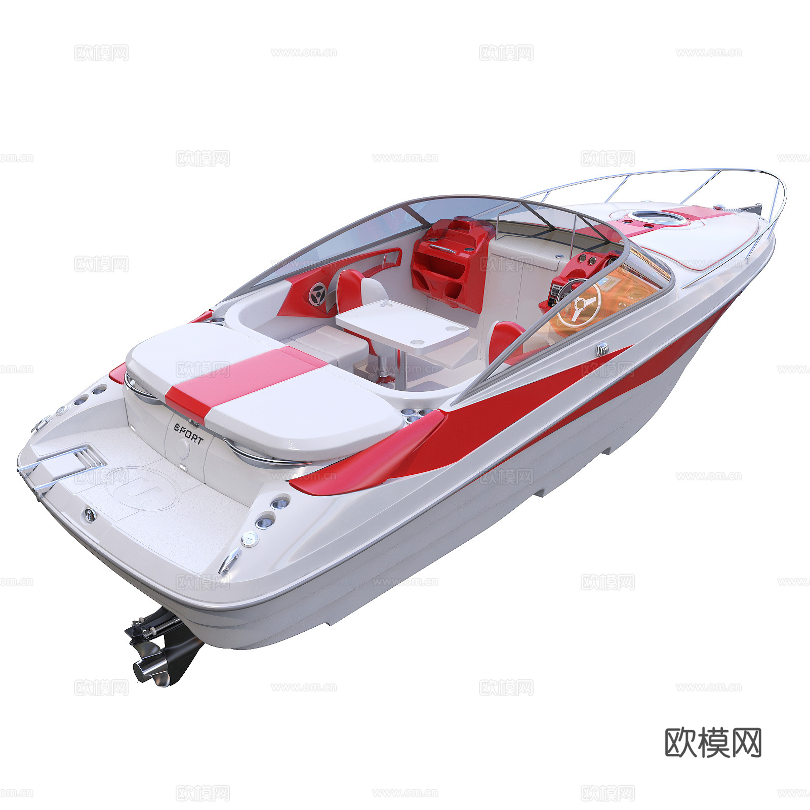 现代快艇 快艇3d模型