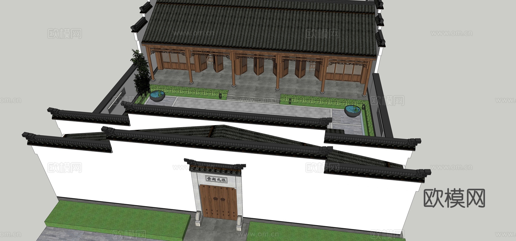 古代祠堂古苗寺庙古建筑su模型