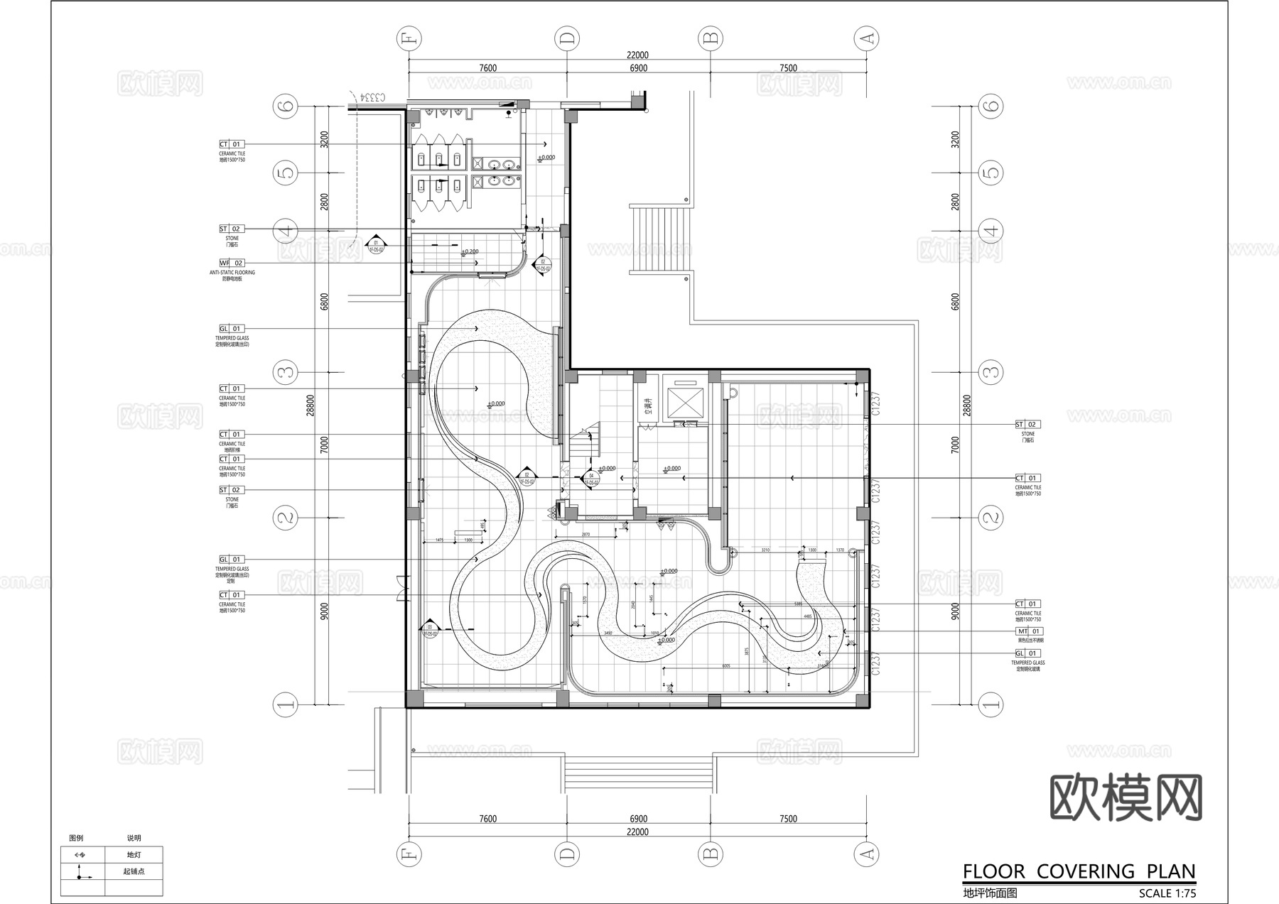 三峡库区移民文化教育基地装饰施工图cad施工图