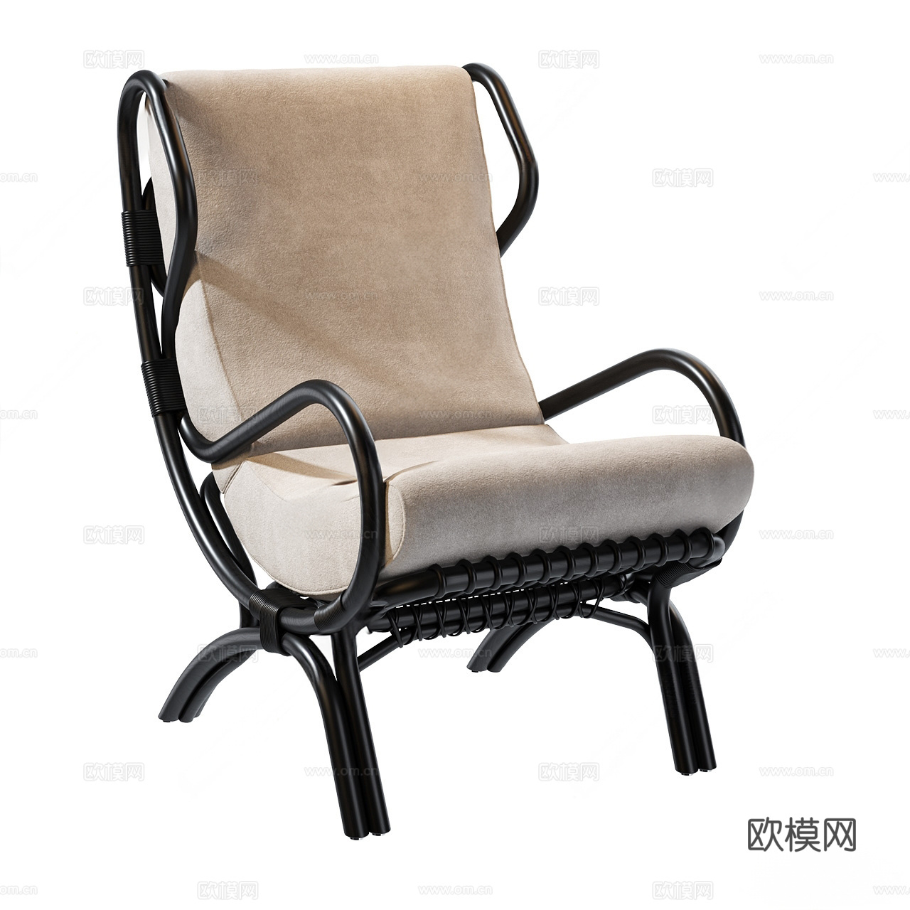意式休闲椅su模型