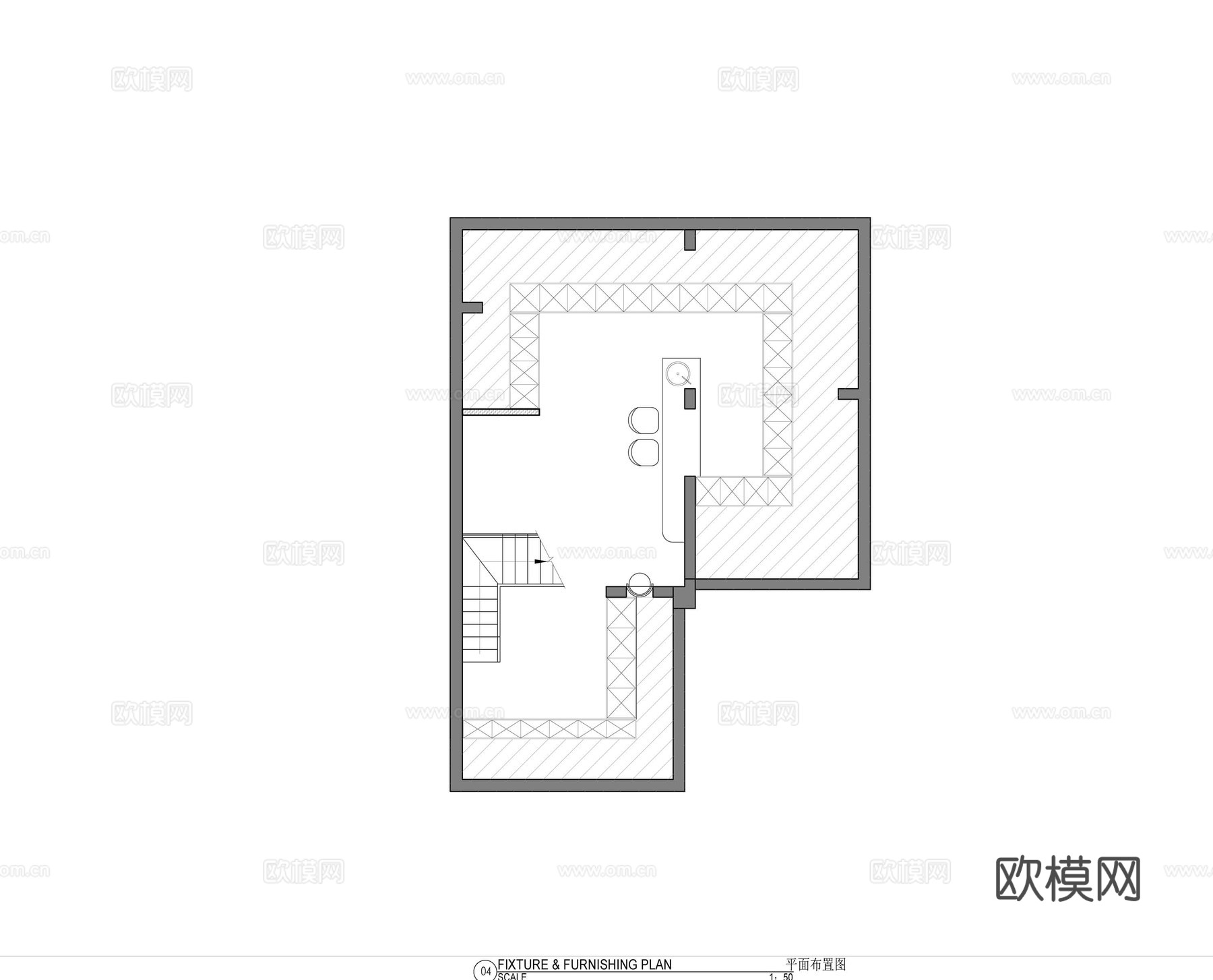 法式风别墅室内施工图cad施工图