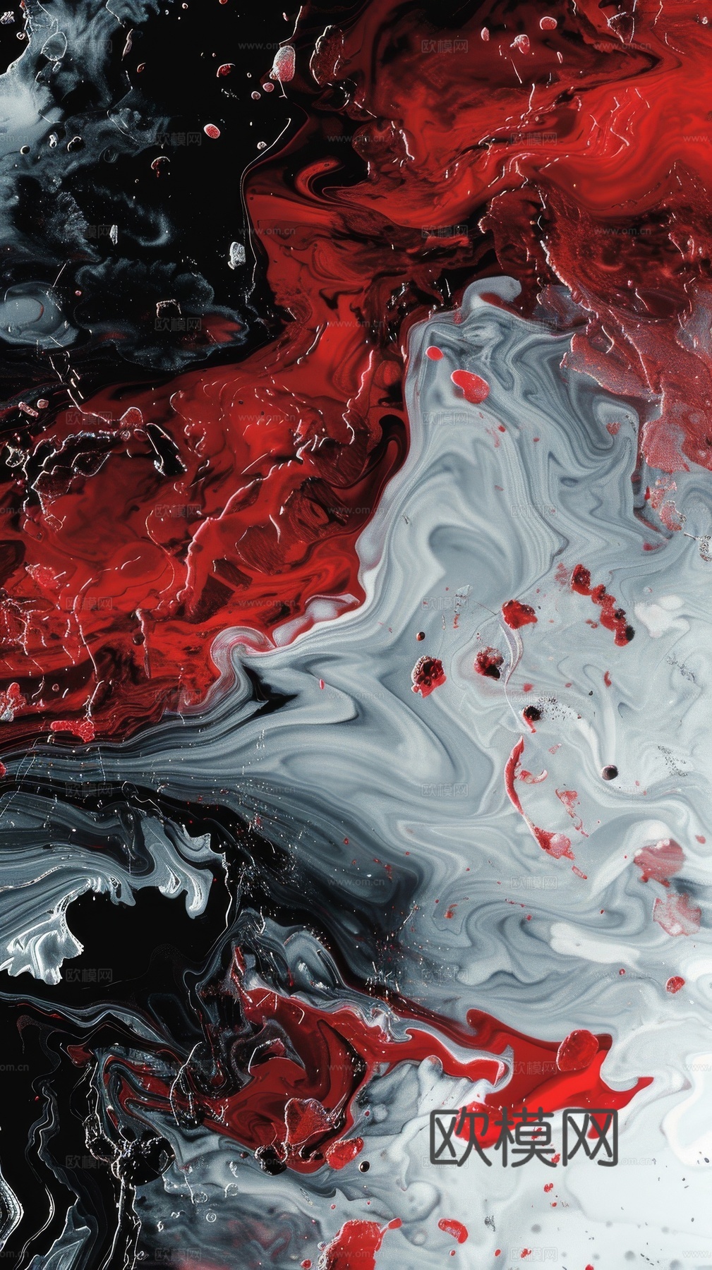 高清新款抽象装饰挂画下载（渲染图5）