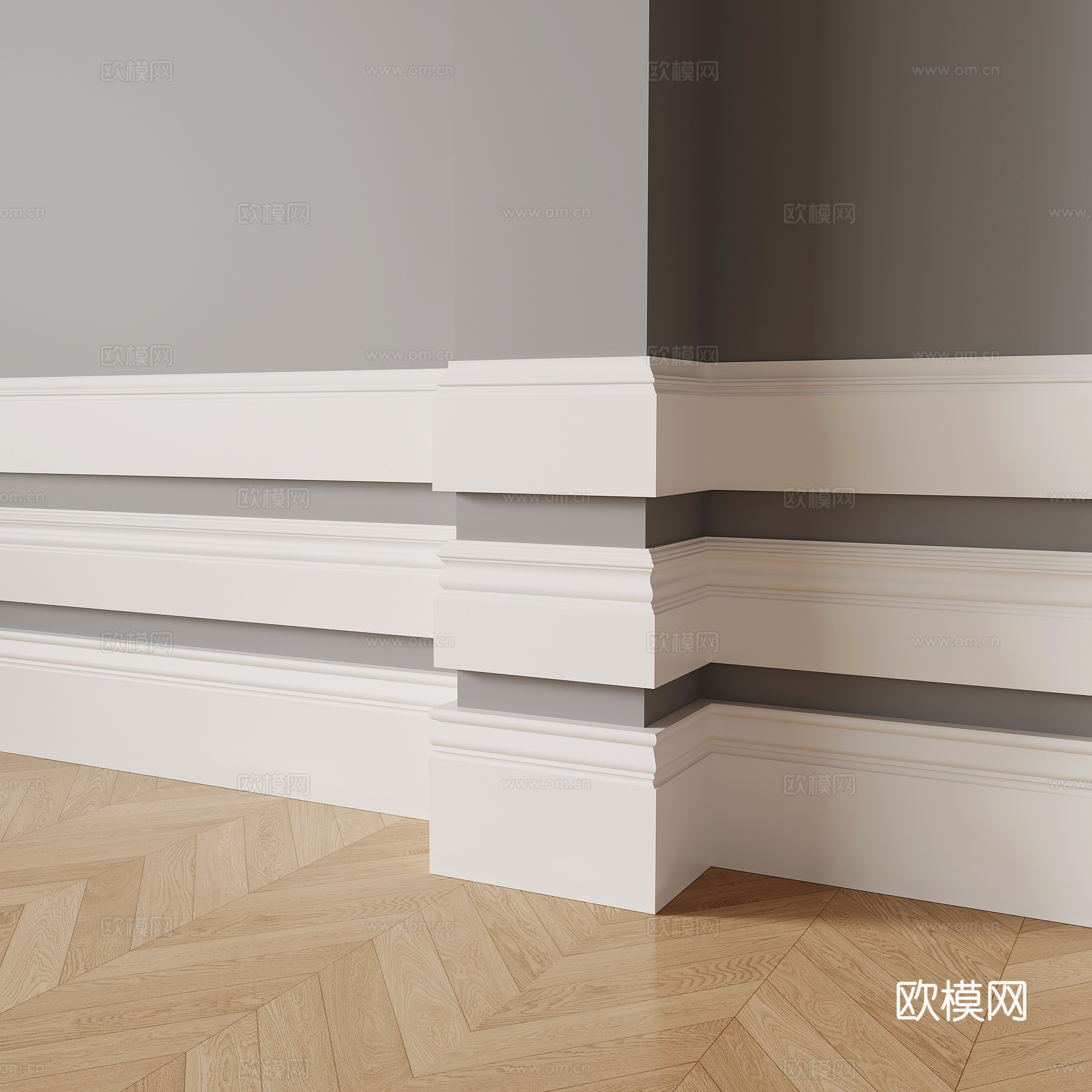 踢脚线 现代踢脚线 材料 线条 石膏线3d模型