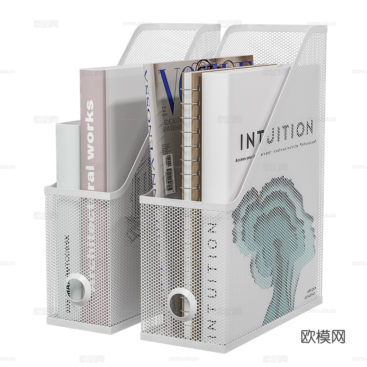 现代办公文具 办公用品3d模型